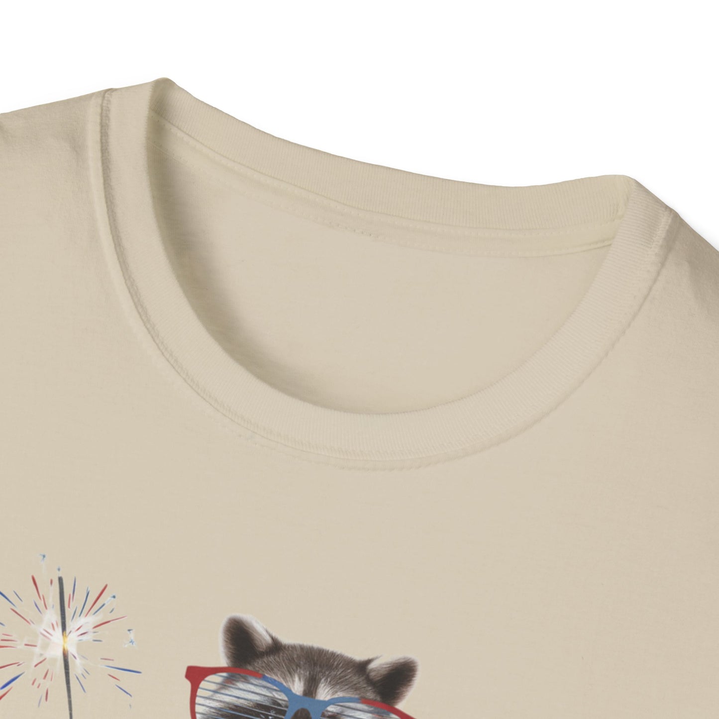 Feral & Free Raccoon Unisex Softstyle T-Shirt - Fun & Quirky Graphic Tee