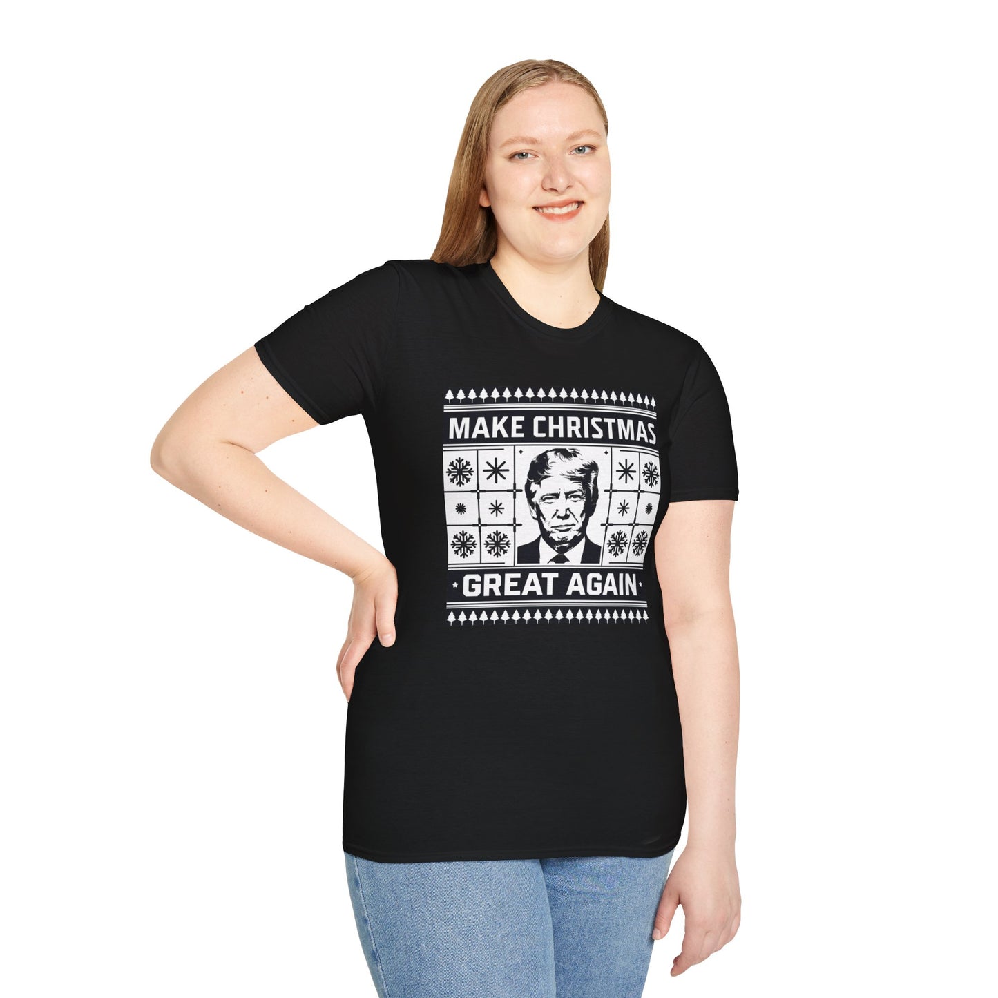Christmas Humor T-Shirt, Unisex Holiday Tee, Make Christmas Great Again Shirt, Funny Xmas Apparel, Gift for Trump Fans