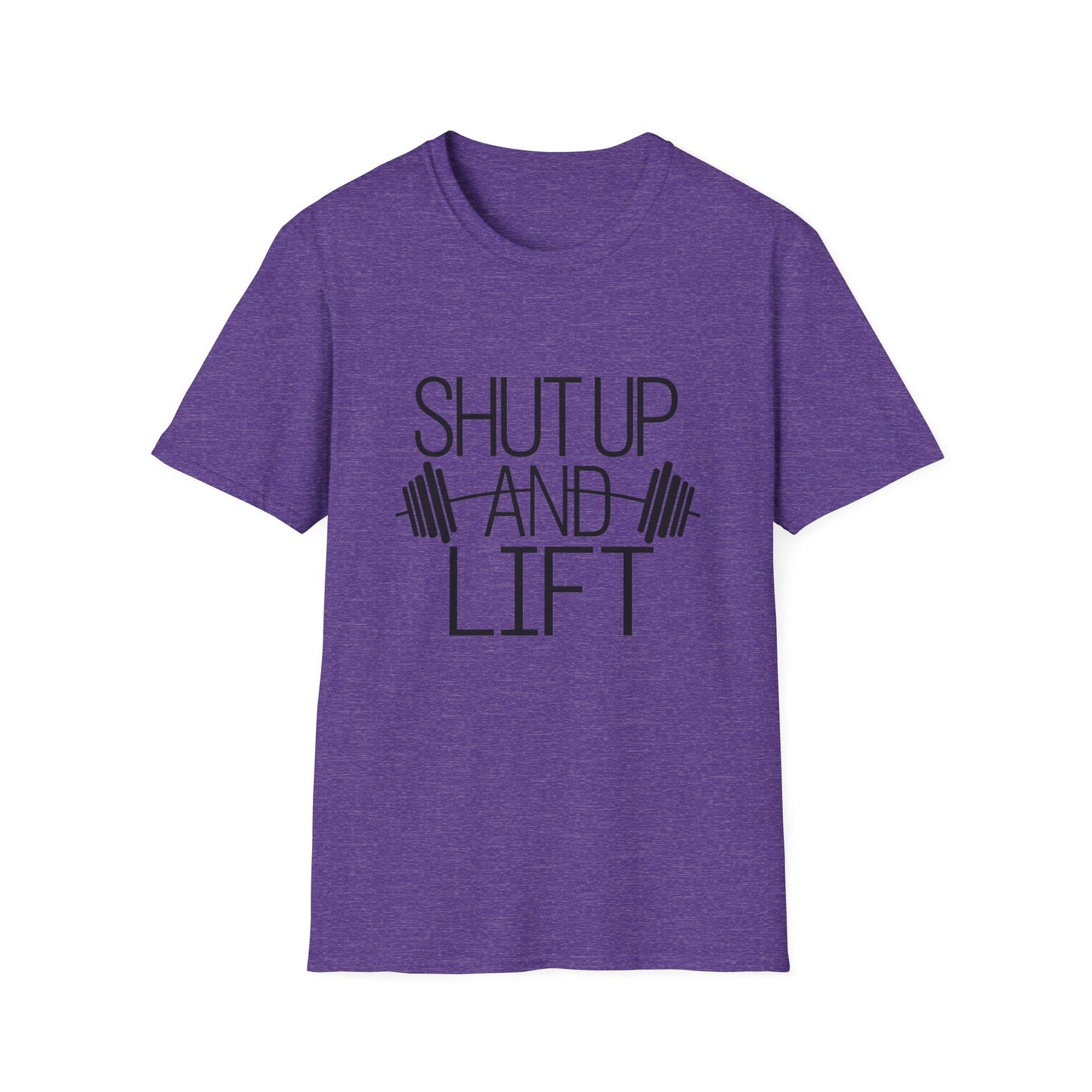 Fitness Motivation T-Shirt - "Shut Up and Lift" - Unisex Softstyle Tee for Gym Enthusiasts