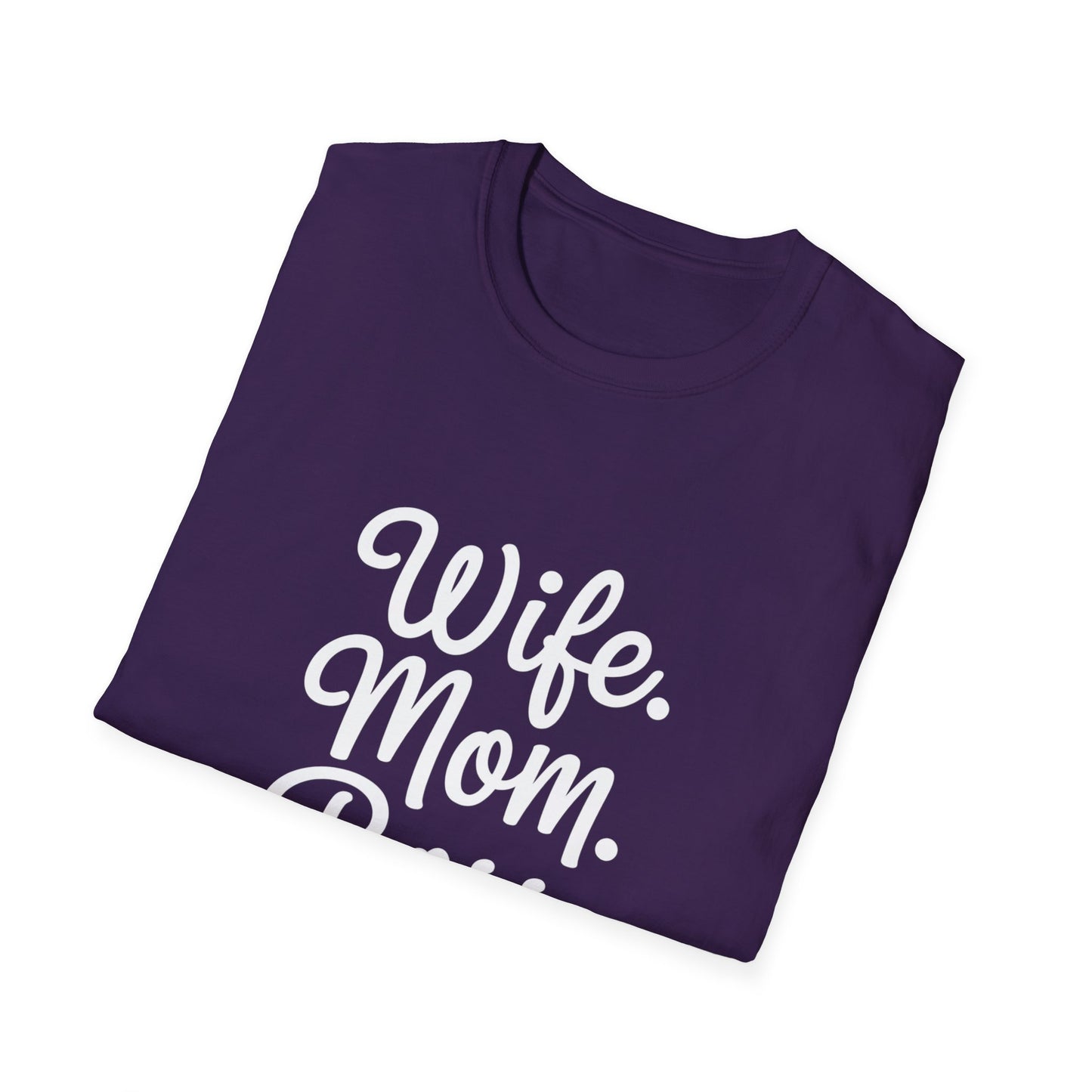 Wife Mom Boss T-Shirt | Unisex Softstyle Tee for Empowered Moms | Gift for Mother's Day, Birthday, Casual Wear, Everyday Life