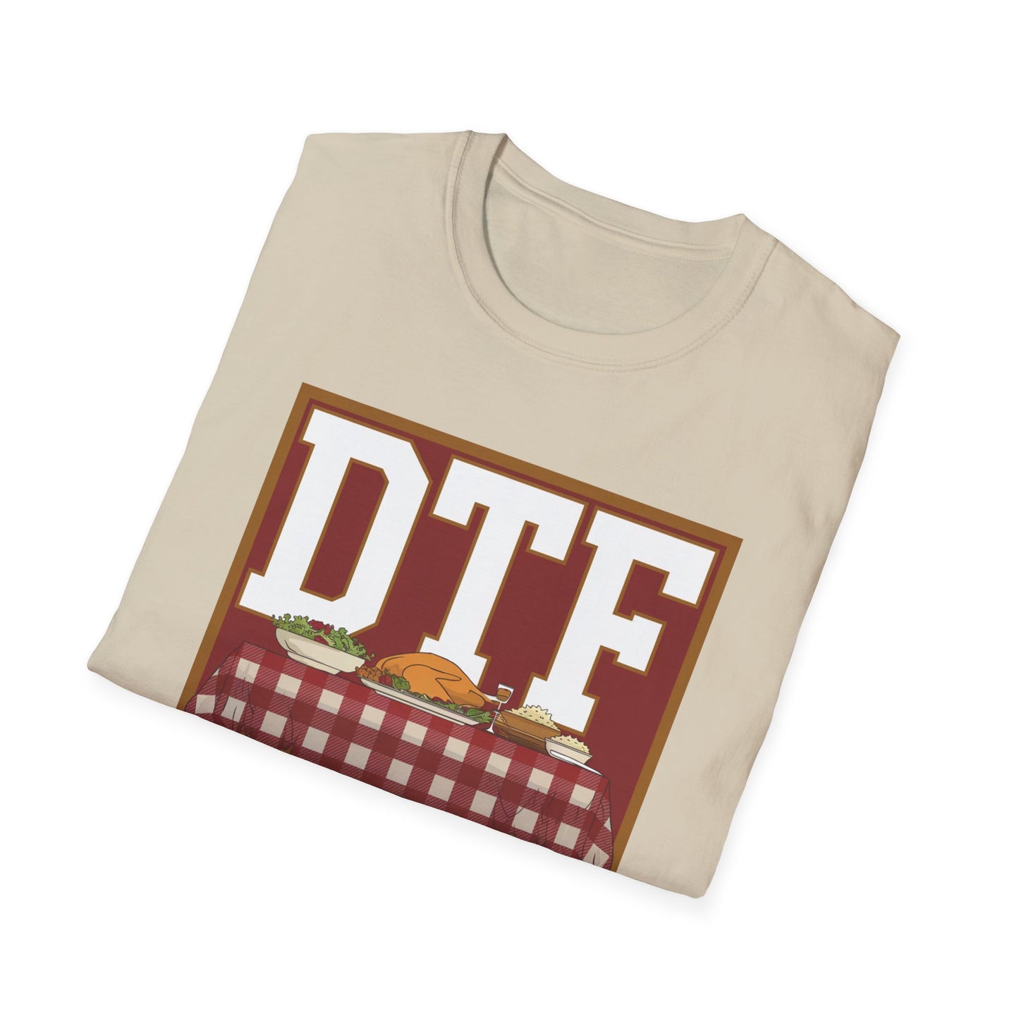 DTF Down to Feast Unisex Softstyle T-Shirt - Perfect for Food Lovers and Parties