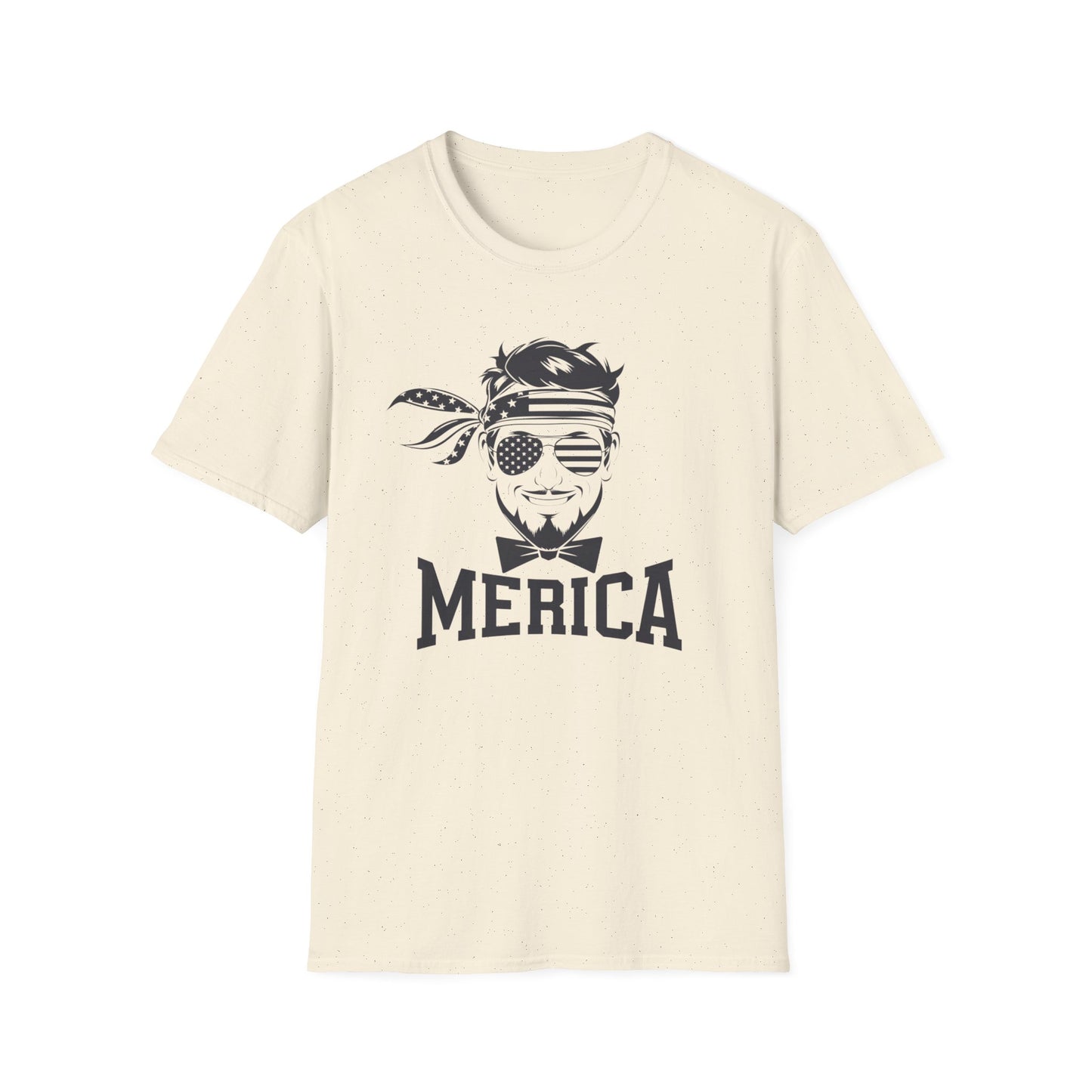 Merica Graphic T-Shirt - Softstyle Unisex Tee for Independence Day & Casual Wear