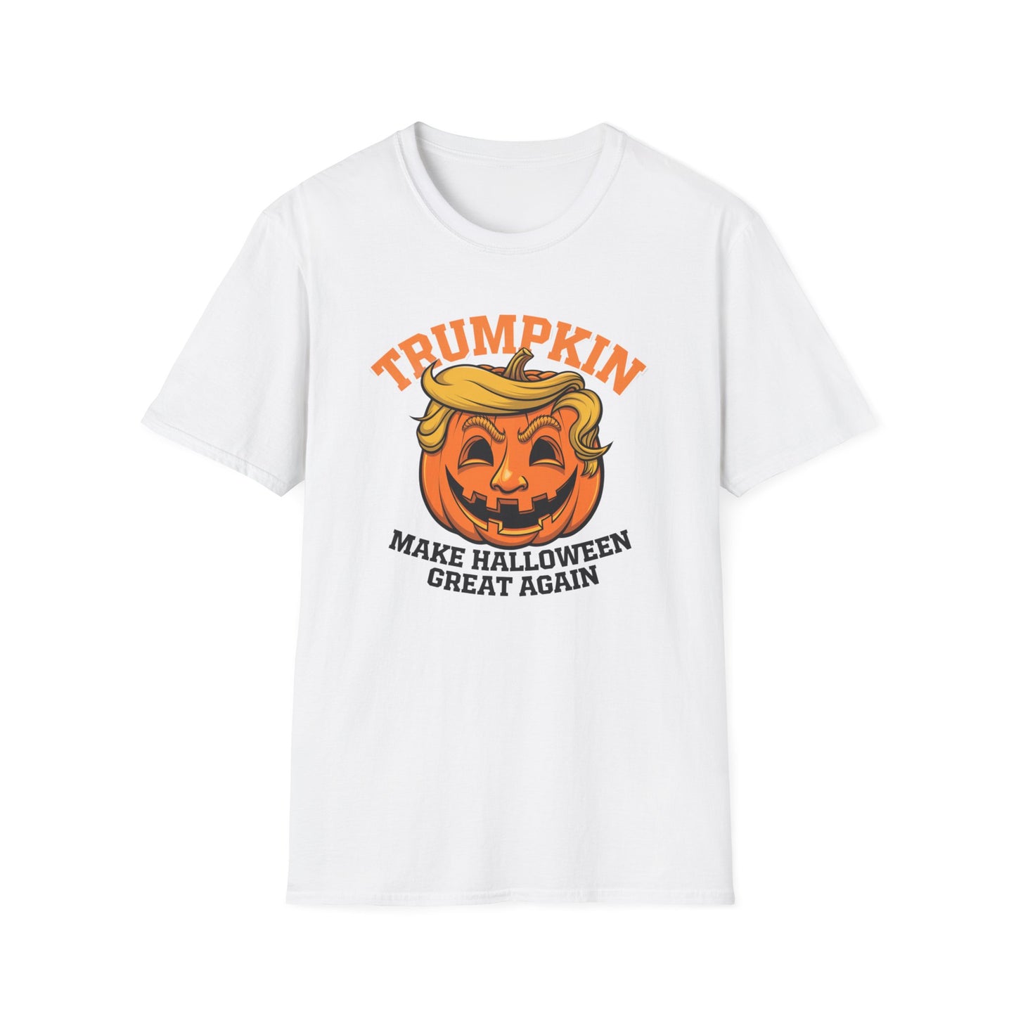 Halloween Trumpkin T-Shirt - Unisex Softstyle Tee for Fall Festivities, Party Attire, Gag Gift, Trick or Treat, Spooky Season