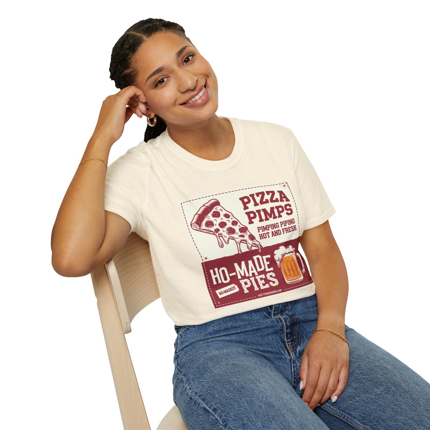 Pizza Pimps Unisex Softstyle T-Shirt - Fun Foodie Tee