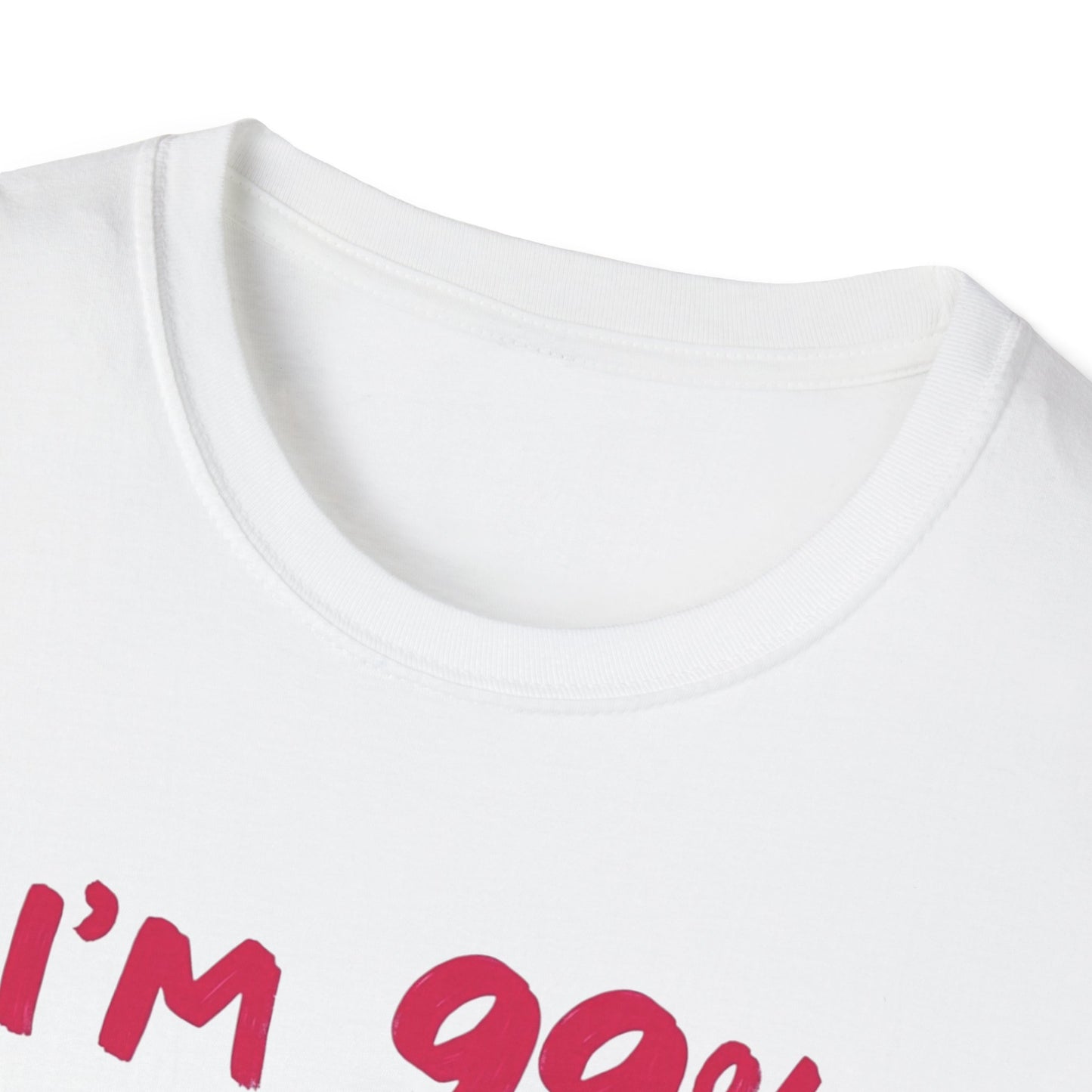 Humorous Graphic Tee, I'm 99% Angel But Ohh That 1%, Funny Gift, Casual Wear, Unique Birthday Shirt, Unisex Softstyle T-Shirt