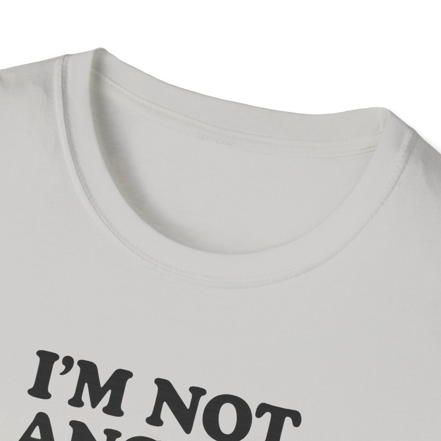 Funny Unisex Softstyle T-Shirt - "I'm Not Angry... This Is Just My Face!"