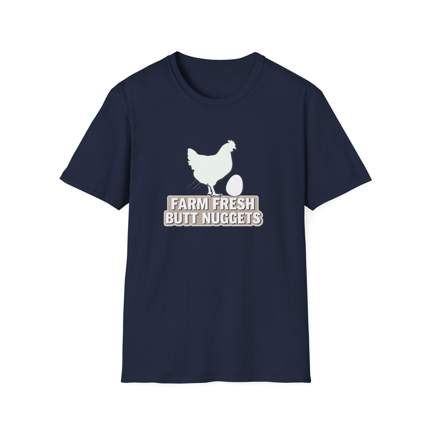 Farm Fresh Butt Nuggets Unisex T-Shirt - Fun Chicken Graphic Tee