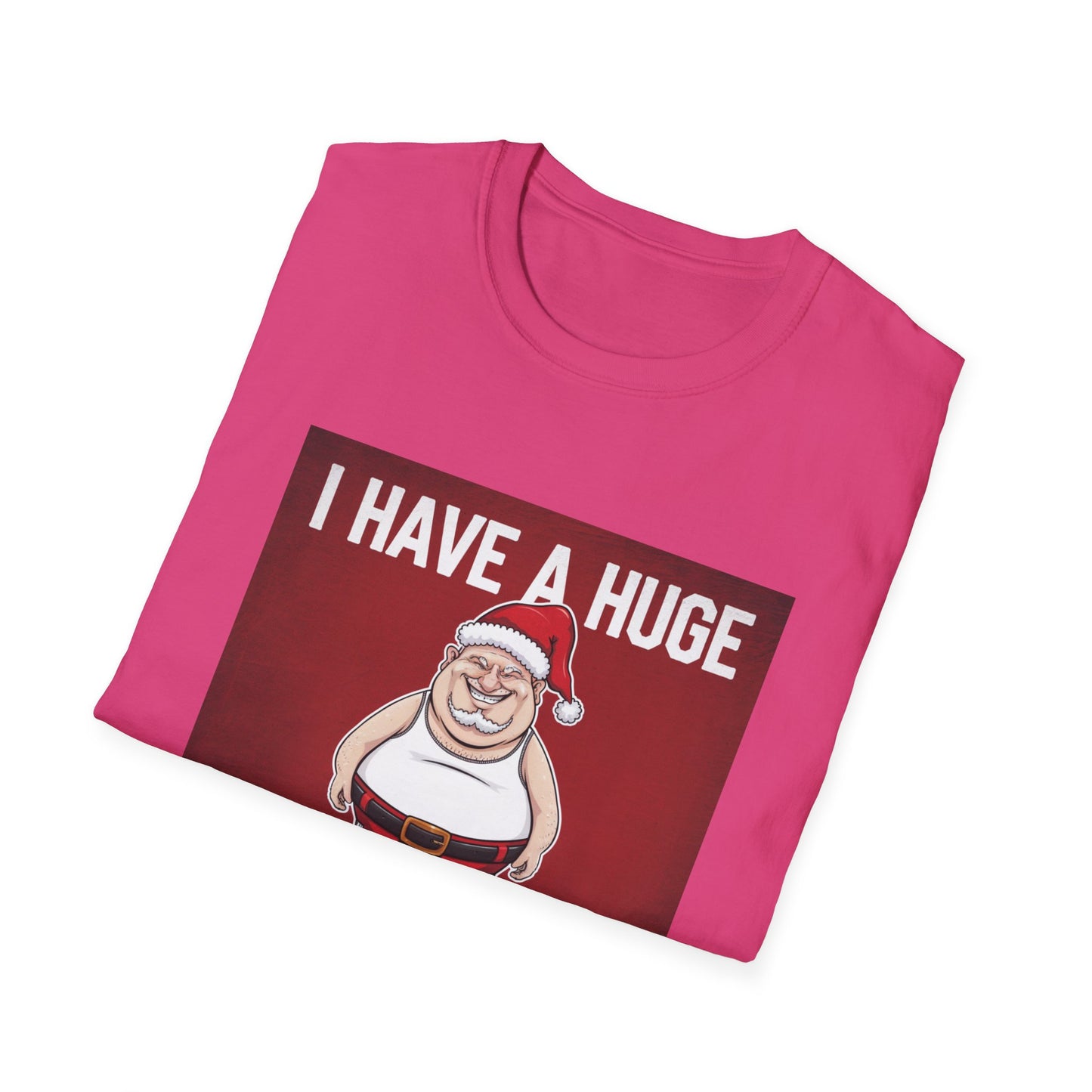 Festive Humor Unisex Softstyle T-Shirt, Funny Christmas Gift, Holiday Apparel, Santa Graphic Tee, Gifts for Him and Her