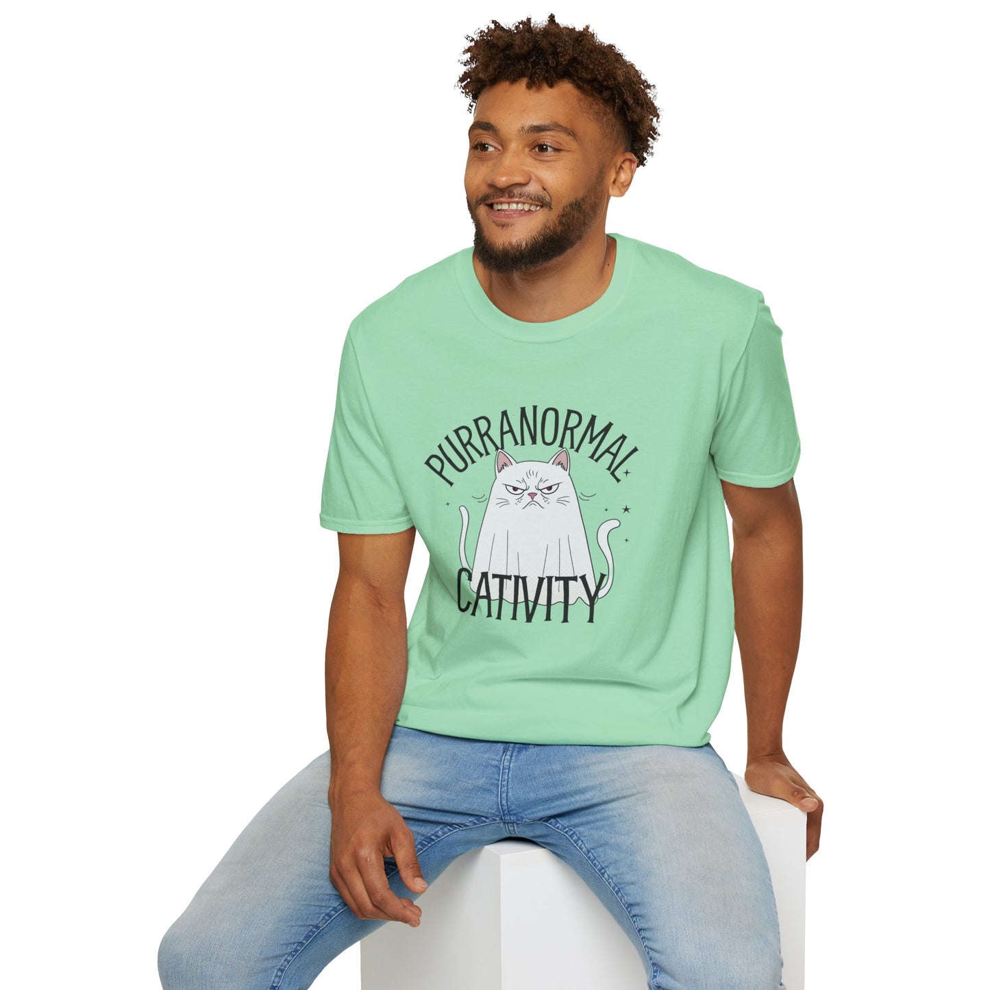 Funny Cat Tee - Purranormal Cativity T-Shirt for Cat Lovers, Gift for Pet Owners, Halloween Tee, Cozy Unisex Shirt, Cat Lover Apparel