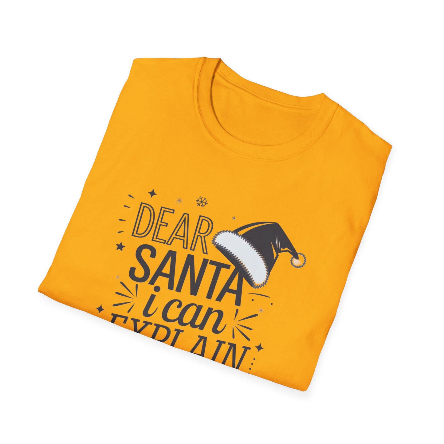 Santa Explanation Tee, Funny Christmas T-Shirt, Holiday Gift for Adults, Unisex Graphic Tee, Seasonal Humor Apparel
