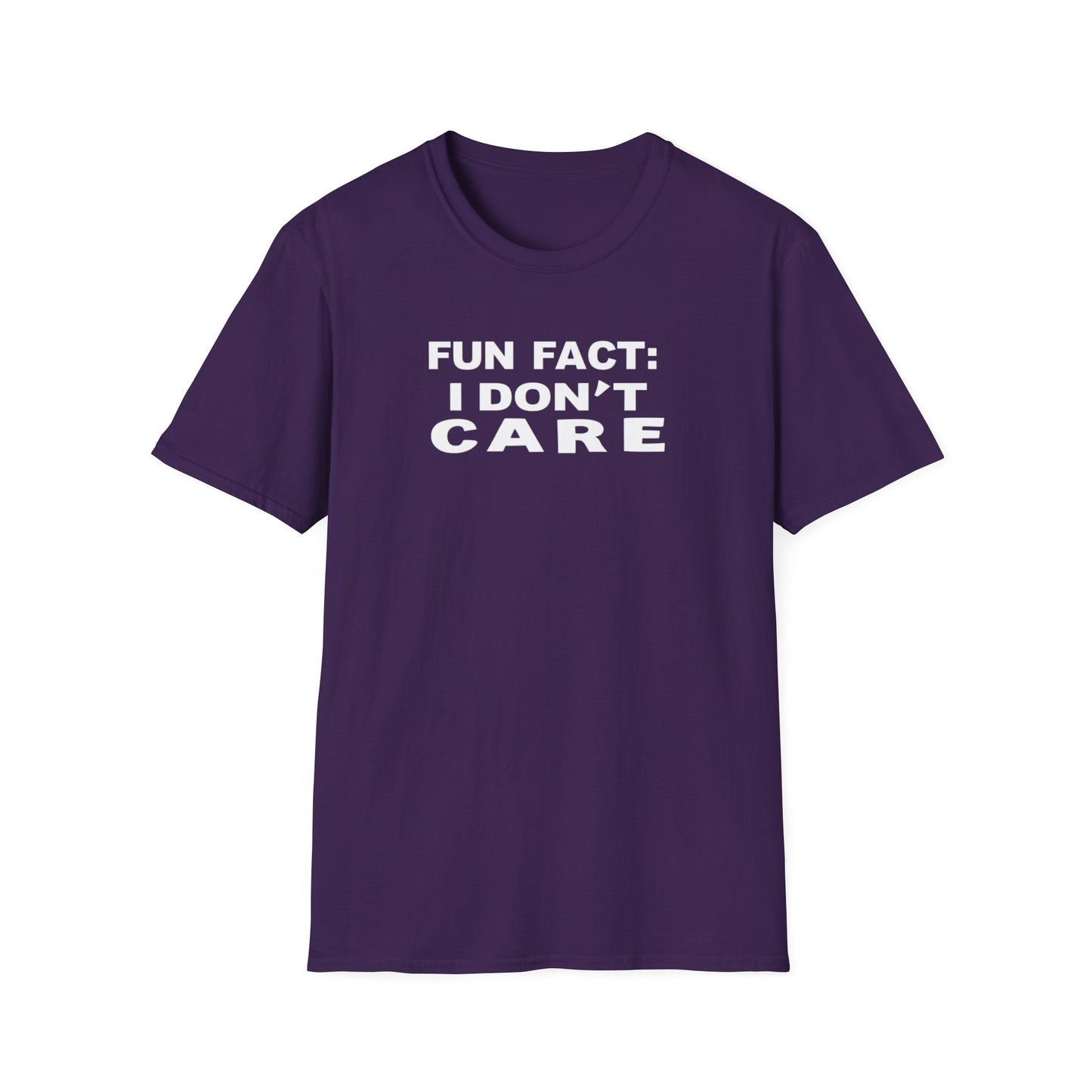 Casual Graphic Tee: Fun Fact I Don't Care, Comfy Shirt for Everyday Wear, Perfect Gift for Friends, Relaxed Style for Any Occasion
