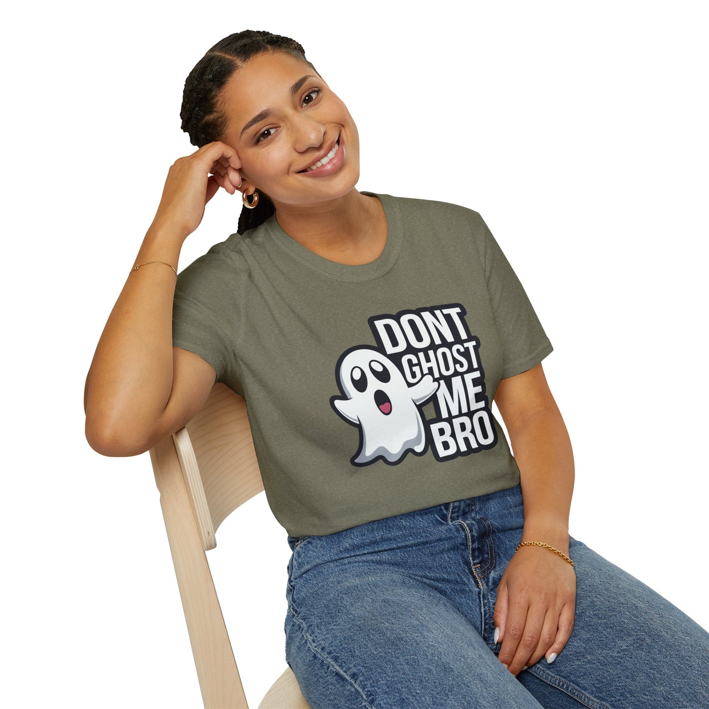 Funny Ghost T-Shirt | Don't Ghost Me Bro Tee | Halloween Gift, Casual Wear, Unisex Graphic Tee, Humor Shirt, Spooky Season Style
