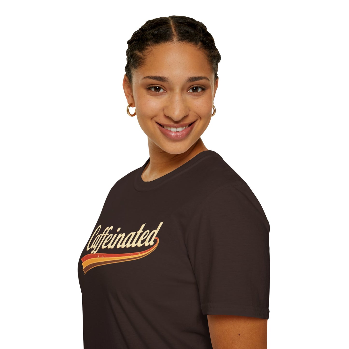 Caffeinated Unisex T-Shirt - Softstyle Casual Tee, Coffee Lover Gift, Daily Wear, Birthday Present, Relaxed Fit