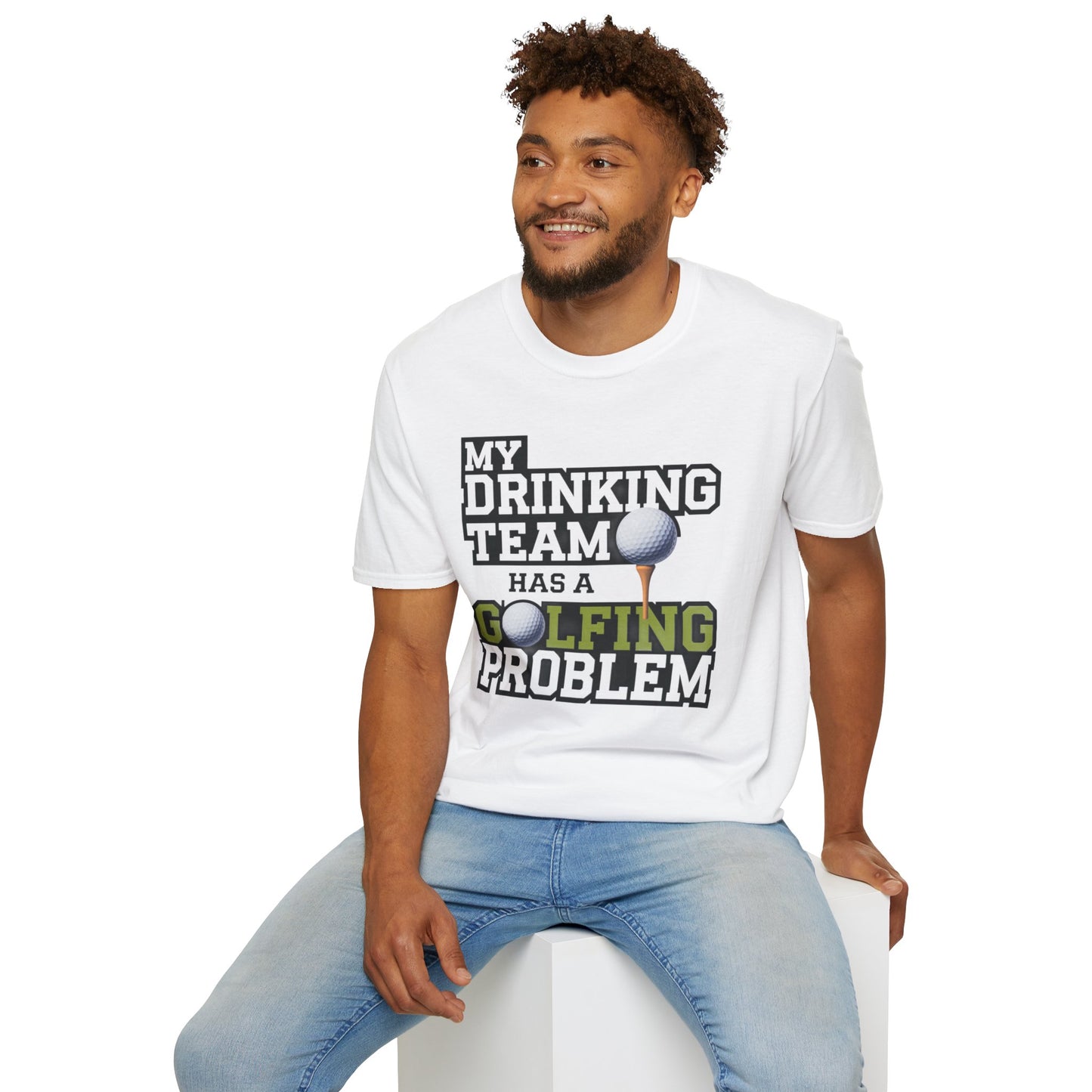 Funny Golfing Problem Unisex Softstyle T-Shirt