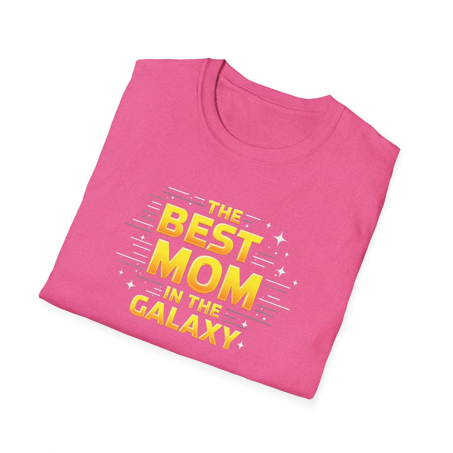 Best Mom in the Galaxy T-Shirt - Unisex Softstyle Tee for Mother's Day, Birthday Gift, Mom Appreciation, Casual Wear, Family Gatherings