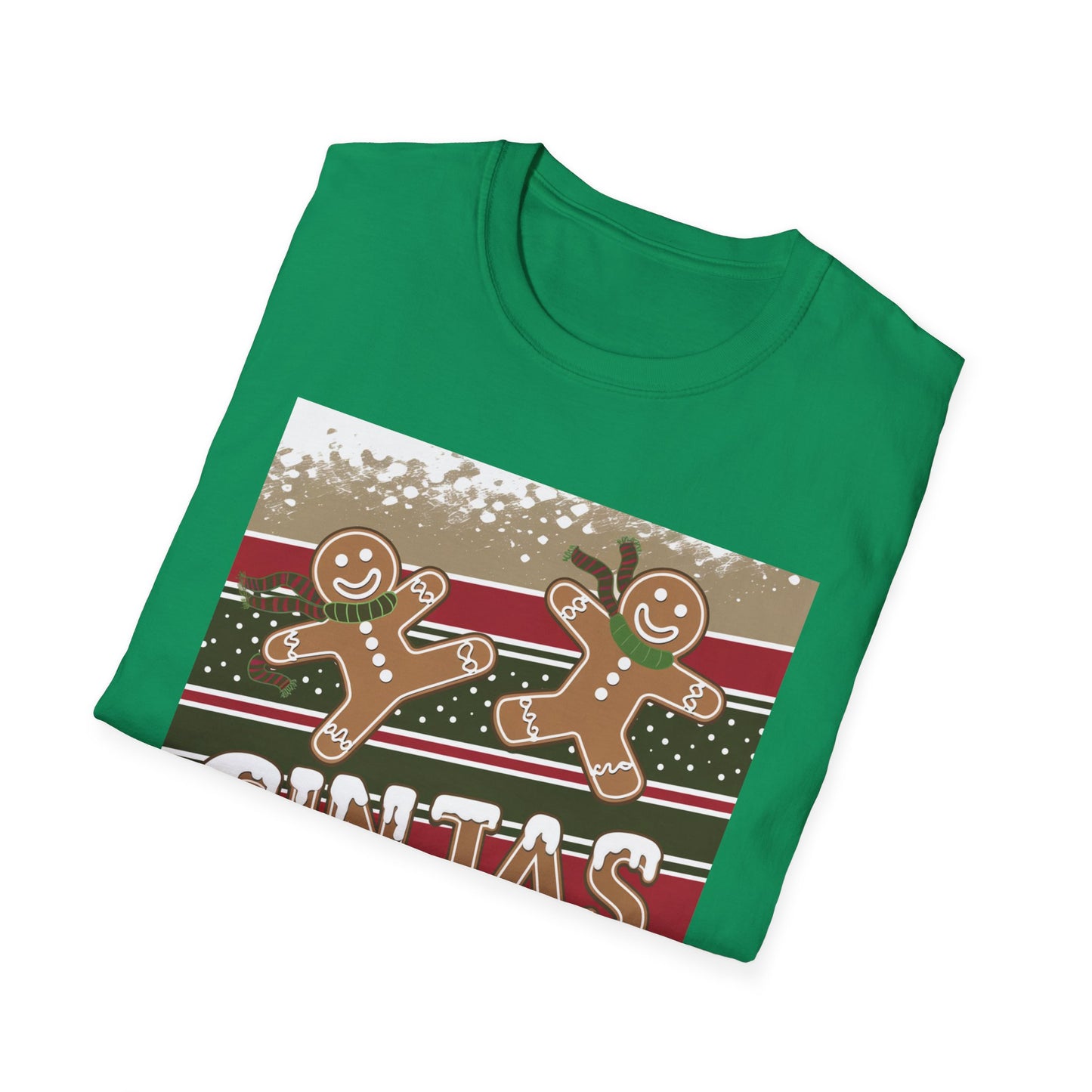 Festive Gingerbread Unisex T-Shirt, Holiday Tee, Christmas Gift, Cozy Shirt, Winter Apparel, Fun Gift Idea