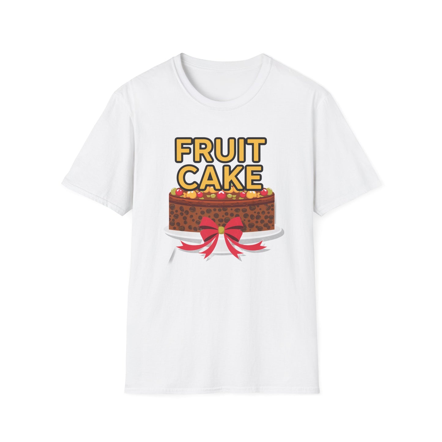 Fruit Cake Fun Unisex Softstyle T-Shirt, Funny Cake Tee, Baking Gift, Holiday Humor Shirt, Birthday or Christmas Apparel