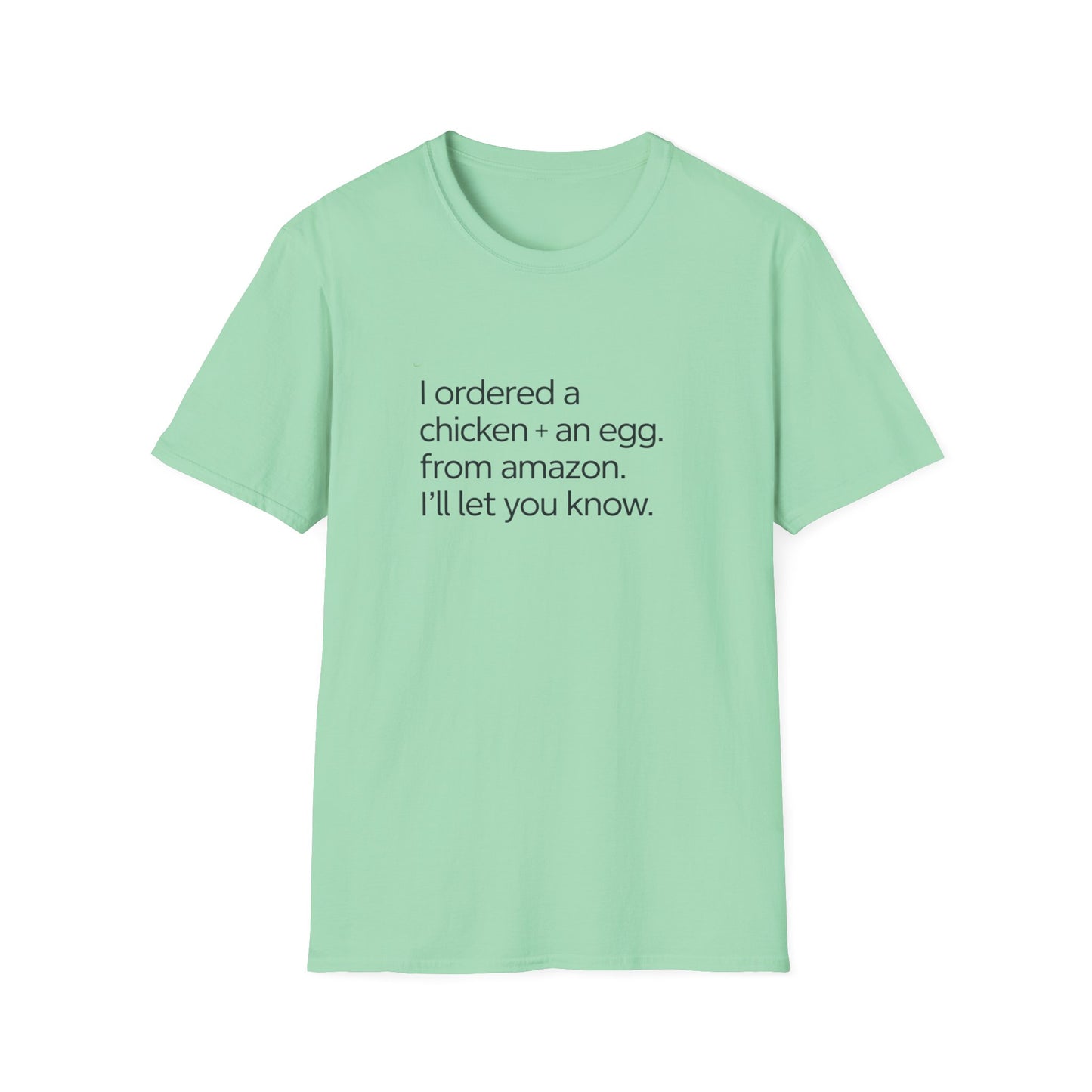 Funny Chicken & Egg Unisex Softstyle T-Shirt - Perfect Gift for Food Lovers