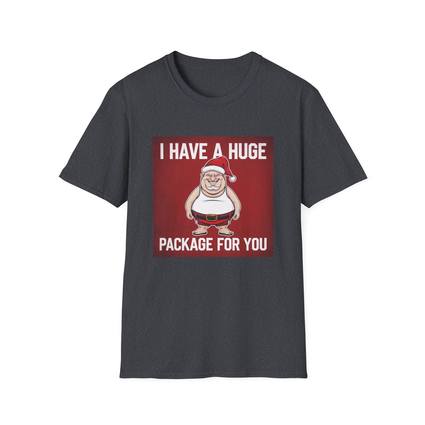 Festive Humor Unisex Softstyle T-Shirt, Funny Christmas Gift, Holiday Apparel, Santa Graphic Tee, Gifts for Him and Her
