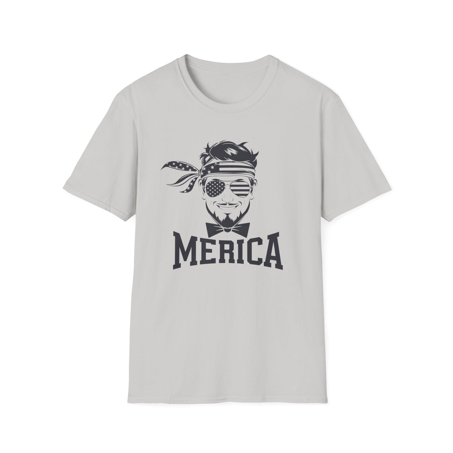 Merica Graphic T-Shirt - Softstyle Unisex Tee for Independence Day & Casual Wear
