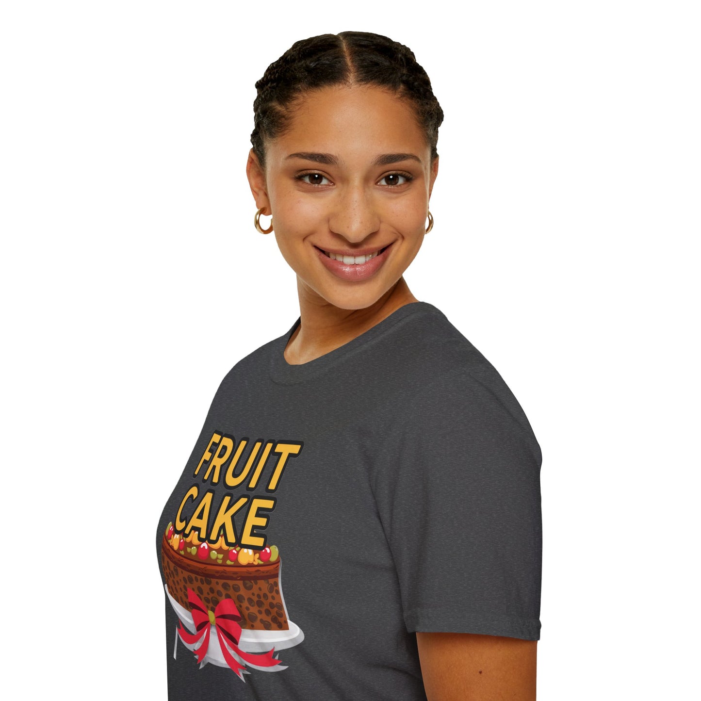 Fruit Cake Fun Unisex Softstyle T-Shirt, Funny Cake Tee, Baking Gift, Holiday Humor Shirt, Birthday or Christmas Apparel
