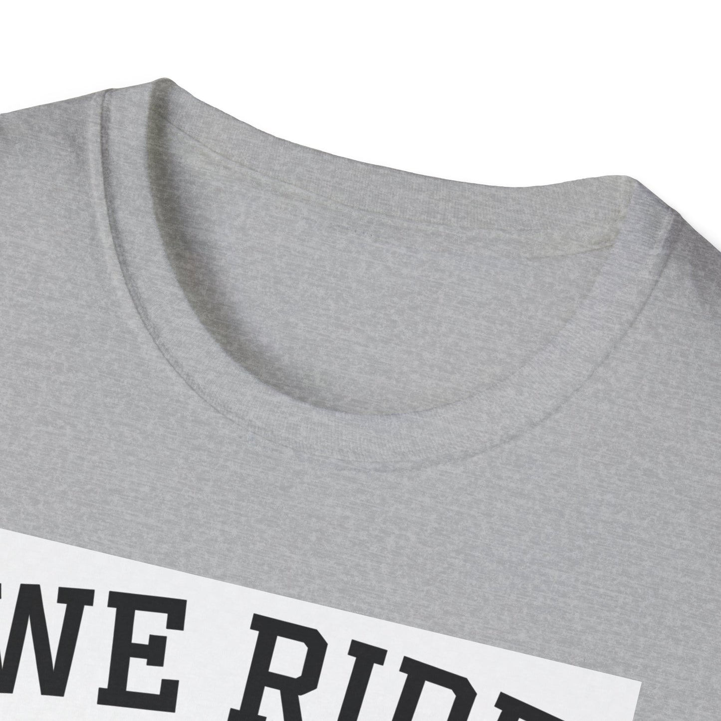 We Ride at Dawn Unisex Softstyle T-Shirt - Perfect for Lawn Care Enthusiasts