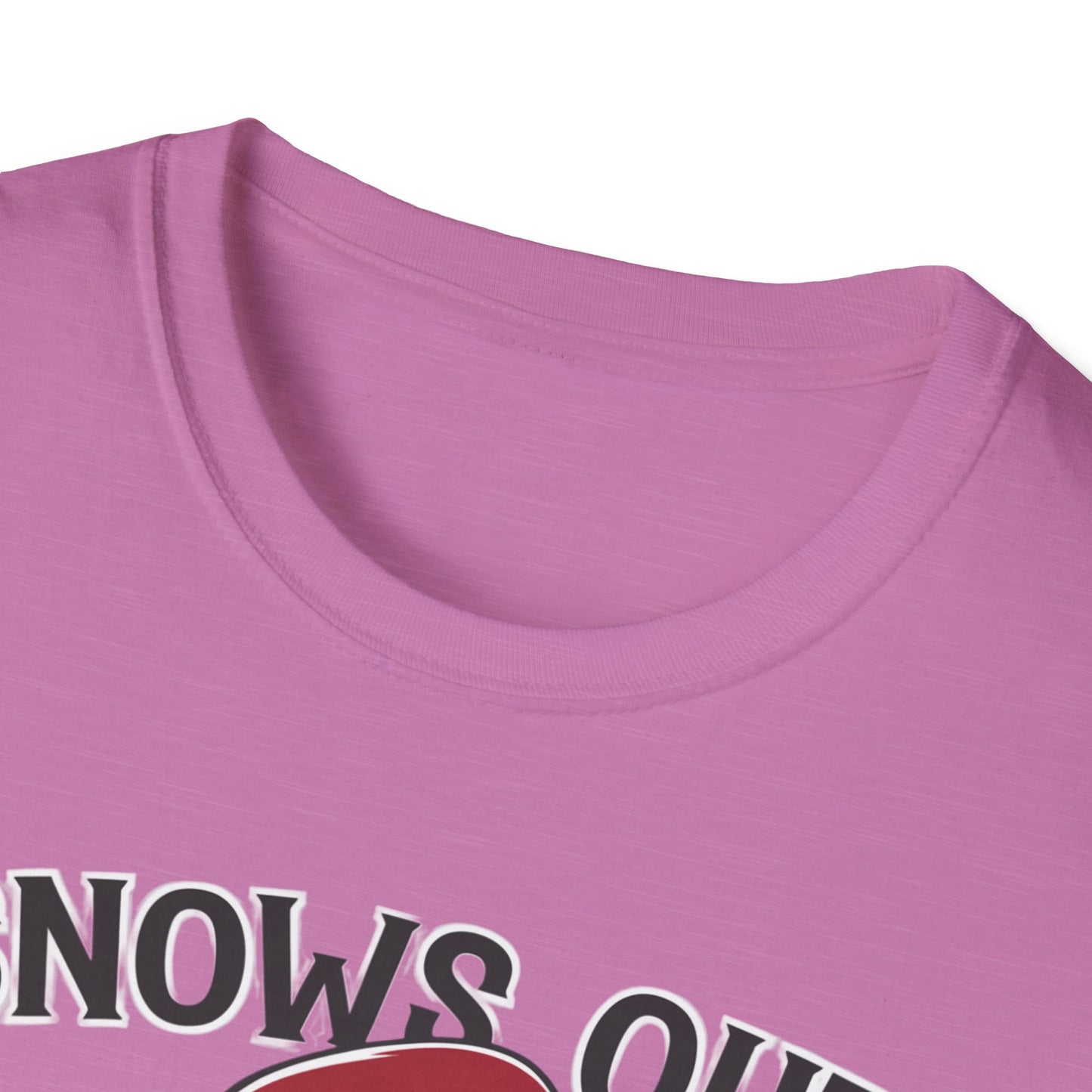 Unisex Holiday T-Shirt - "Snows Out, Hoes Out" - Funny Christmas Top, Winter Party Apparel, Gift for Friends, Casual Wear