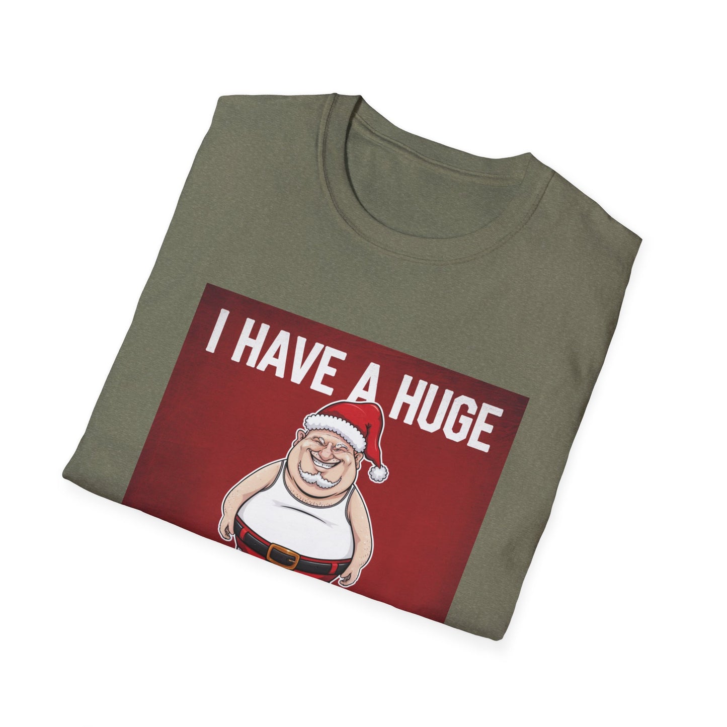 Festive Humor Unisex Softstyle T-Shirt, Funny Christmas Gift, Holiday Apparel, Santa Graphic Tee, Gifts for Him and Her