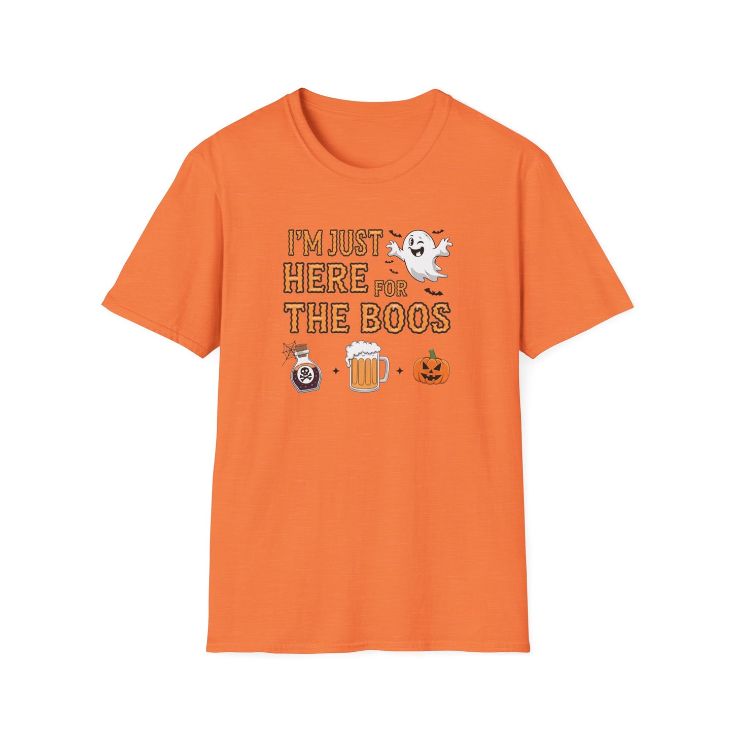 Halloween Ghost Graphic Tee, Unisex Softstyle T-Shirt, Funny Halloween Shirt, Fall Apparel, Spooky Party Outfit, Gifts for October