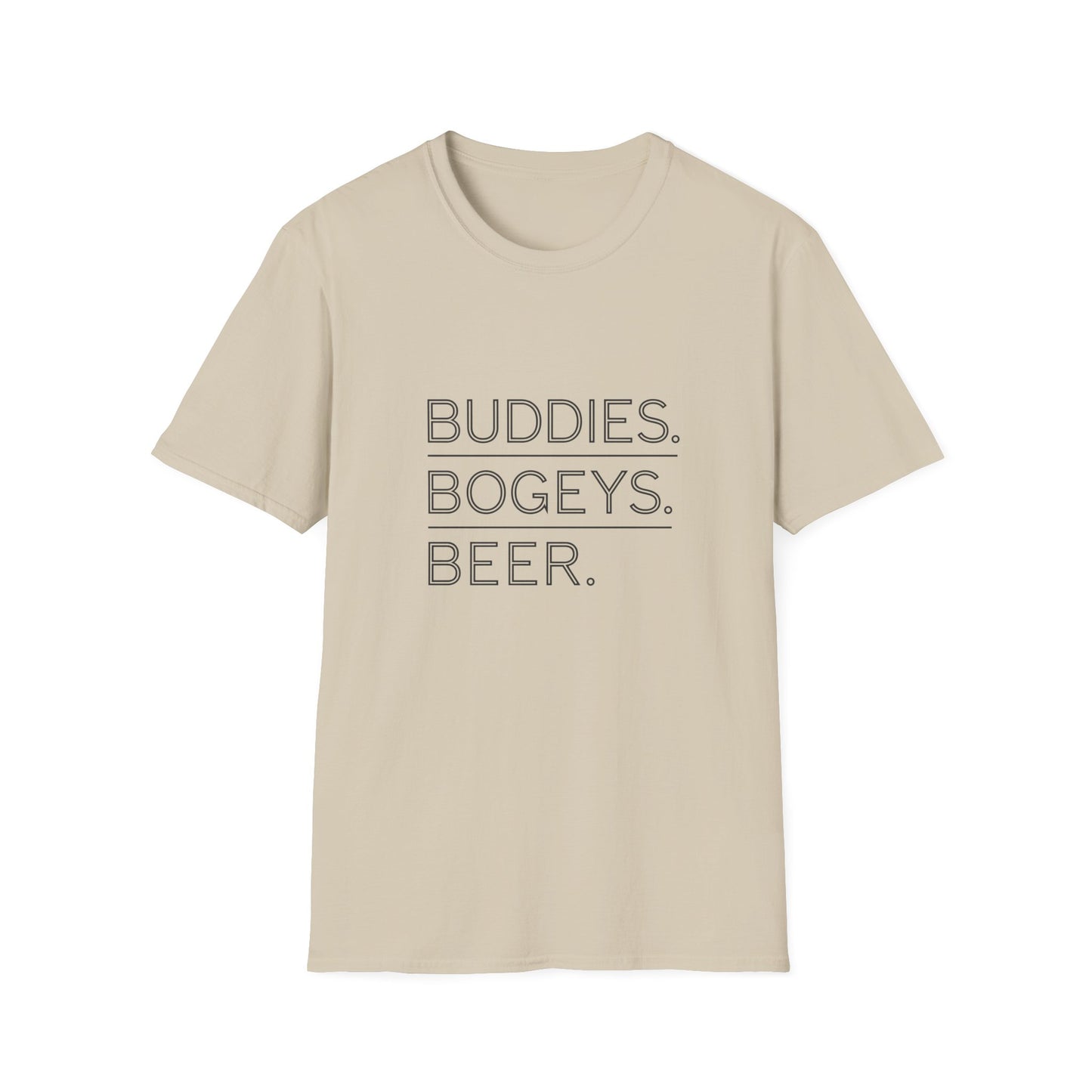 Buddies, Bogeys, Beer Unisex Softstyle T-Shirt