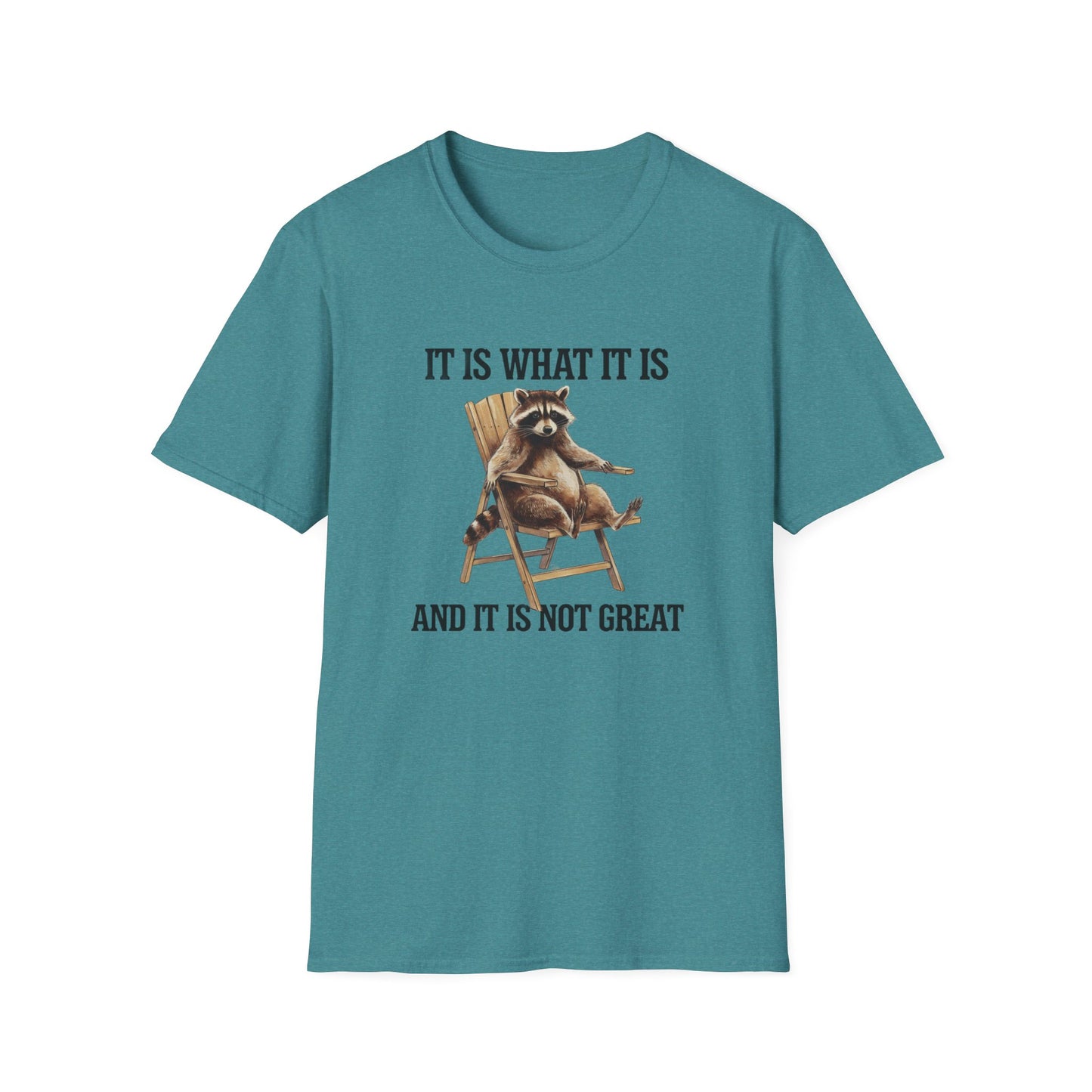 Funny Raccoon T-Shirt, Humorous Unisex Tee, Casual Wear, Gift for Friends, Relaxed Style, Everyday Humor, Animal Lover Shirt