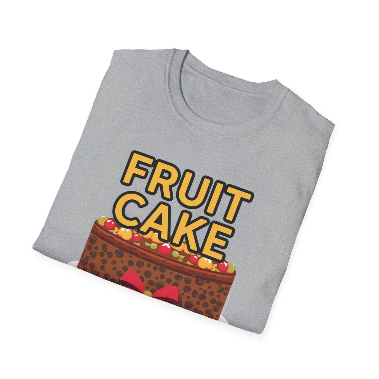 Fruit Cake Fun Unisex Softstyle T-Shirt, Funny Cake Tee, Baking Gift, Holiday Humor Shirt, Birthday or Christmas Apparel