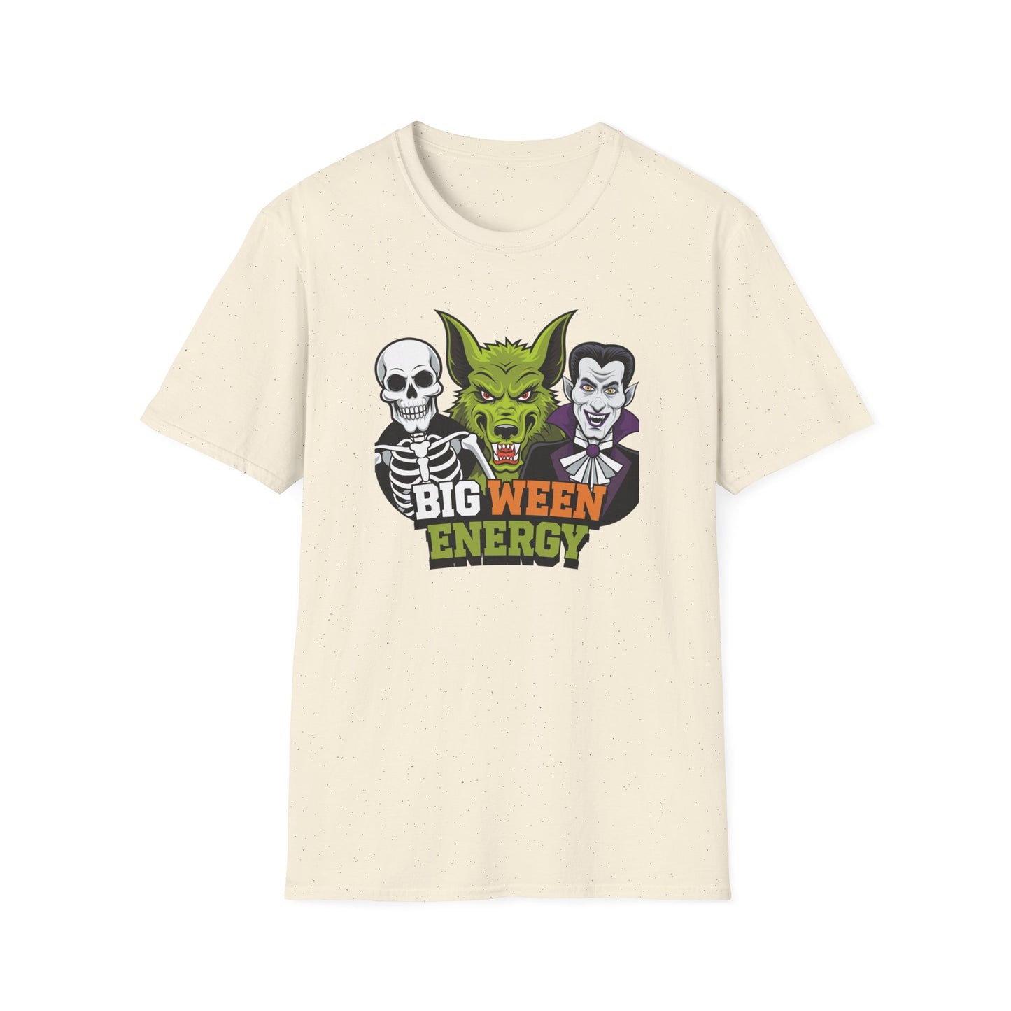 Halloween Graphic Tee, Big Ween Energy Shirt, Unisex Softstyle T-Shirt, Spooky Season Apparel, Fun Halloween Costume Top