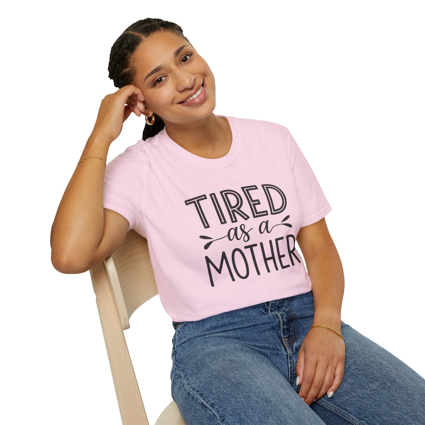 Funny Mom T-Shirt, Tired as a Mother Tee, Gift for Moms, Mother's Day Shirt, Casual Wear for Mothers, Parenting Humor Top