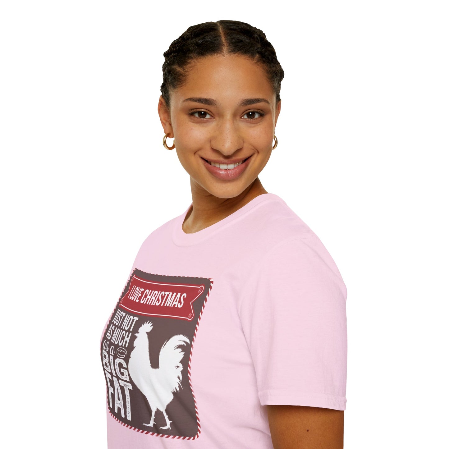 Funny Christmas T-Shirt - I Love Christmas Just Not as Much as a Big Fat Rooster, Holiday Gift, Novelty Tee, Festive Apparel, Humorous Shirt