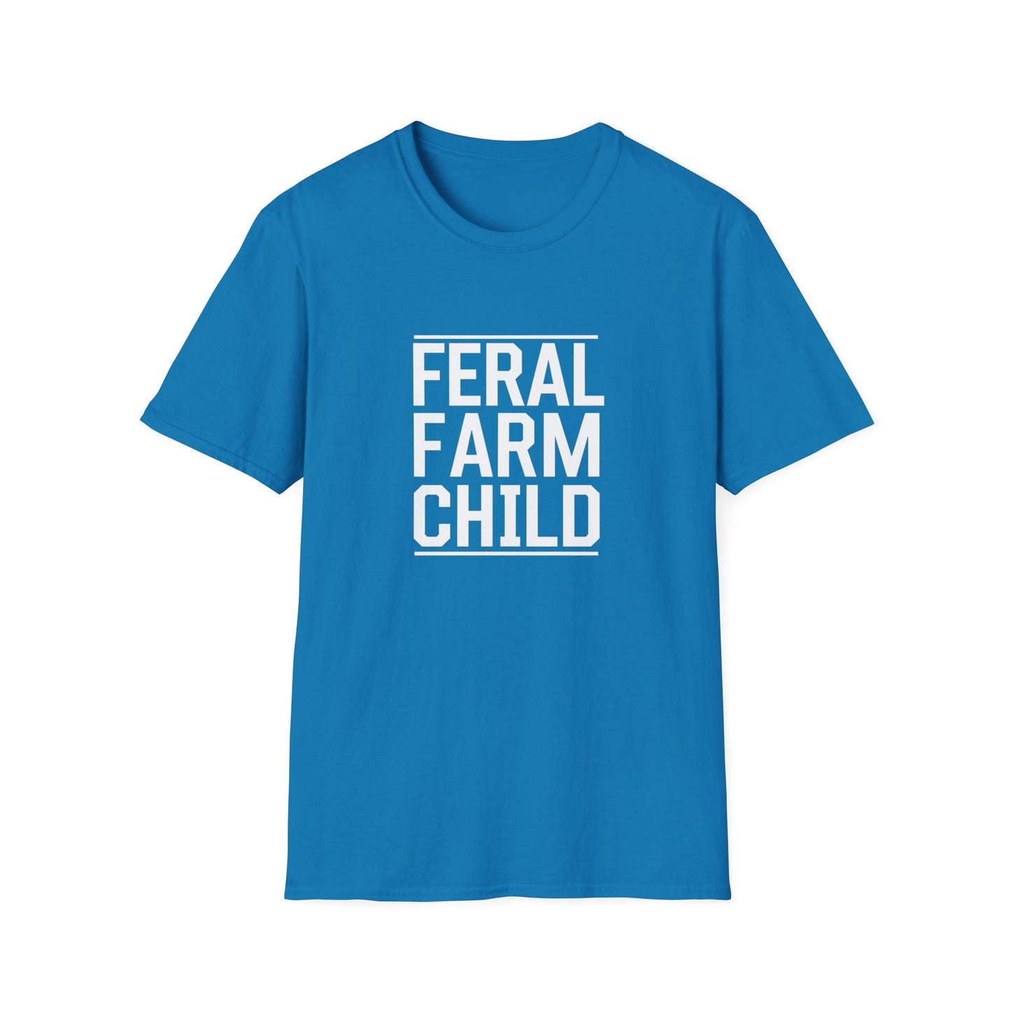 Feral Farm Child Unisex Softstyle T-Shirt - Perfect for Young Farmers & Nature Lovers
