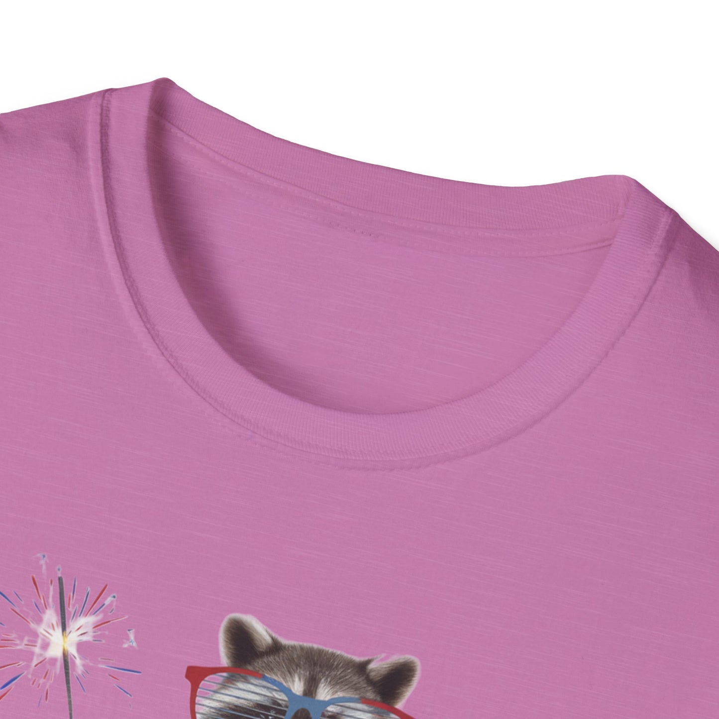 Feral & Free Raccoon Unisex Softstyle T-Shirt - Fun & Quirky Graphic Tee