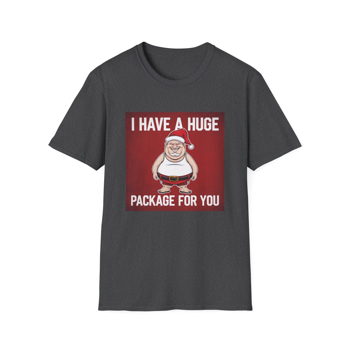 Festive Humor Unisex Softstyle T-Shirt, Funny Christmas Gift, Holiday Apparel, Santa Graphic Tee, Gifts for Him and Her