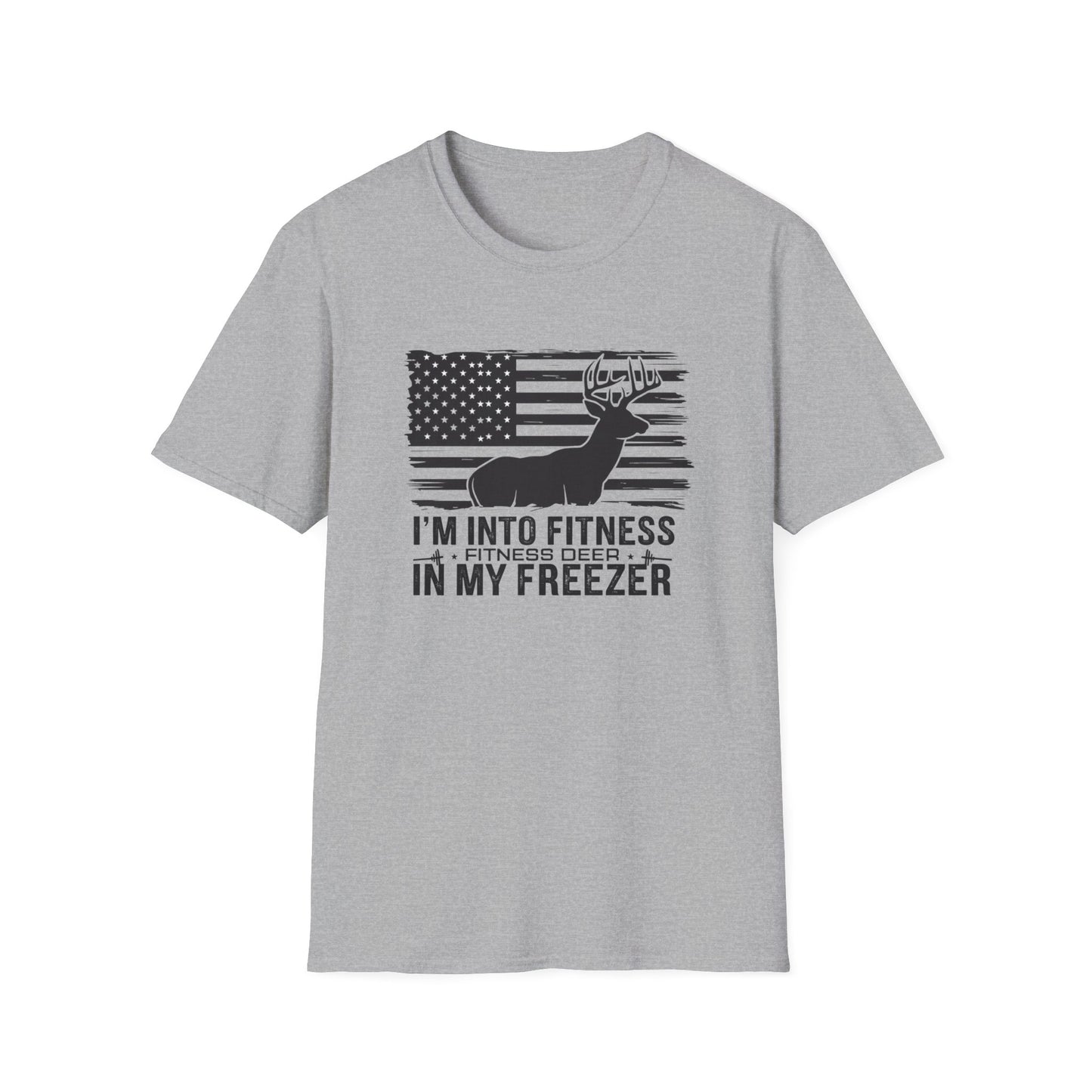 Funny Fitness Lover T-Shirt - "I’m Into Fitness, Fitness Deep in My Freezer" - Unisex Softstyle Tee