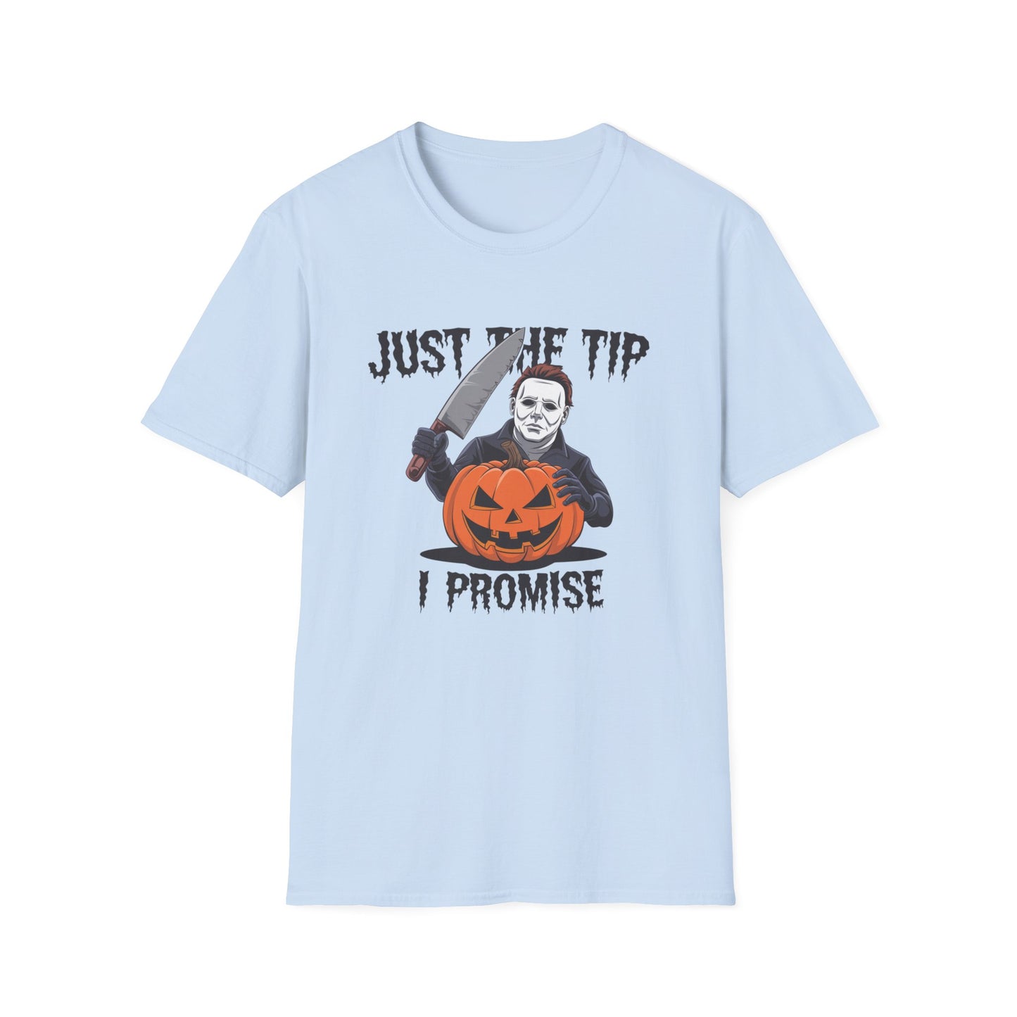 Funny Halloween T-Shirt, Unisex Graphic Tee, Halloween Costume, Pumpkin Carving Shirt, Trick or Treat Apparel, Just the Tip Design