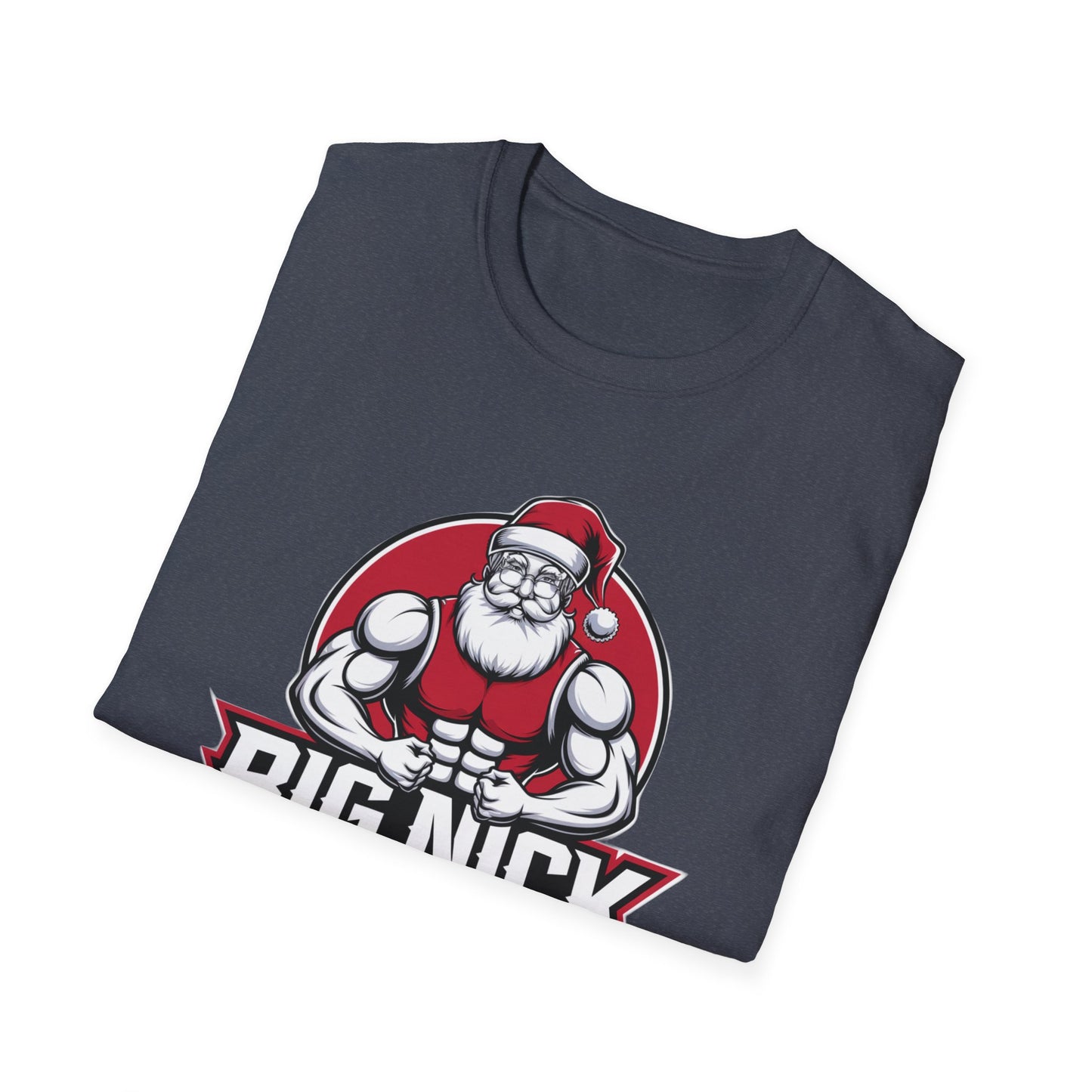 Christmas Muscle Santa Unisex T-Shirt, Holiday Gift, Funny Tee, Santa Outfit, Christmas Apparel