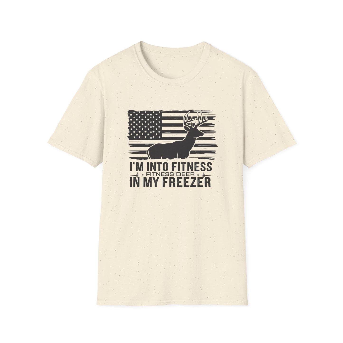 Funny Fitness Lover T-Shirt - "I’m Into Fitness, Fitness Deep in My Freezer" - Unisex Softstyle Tee