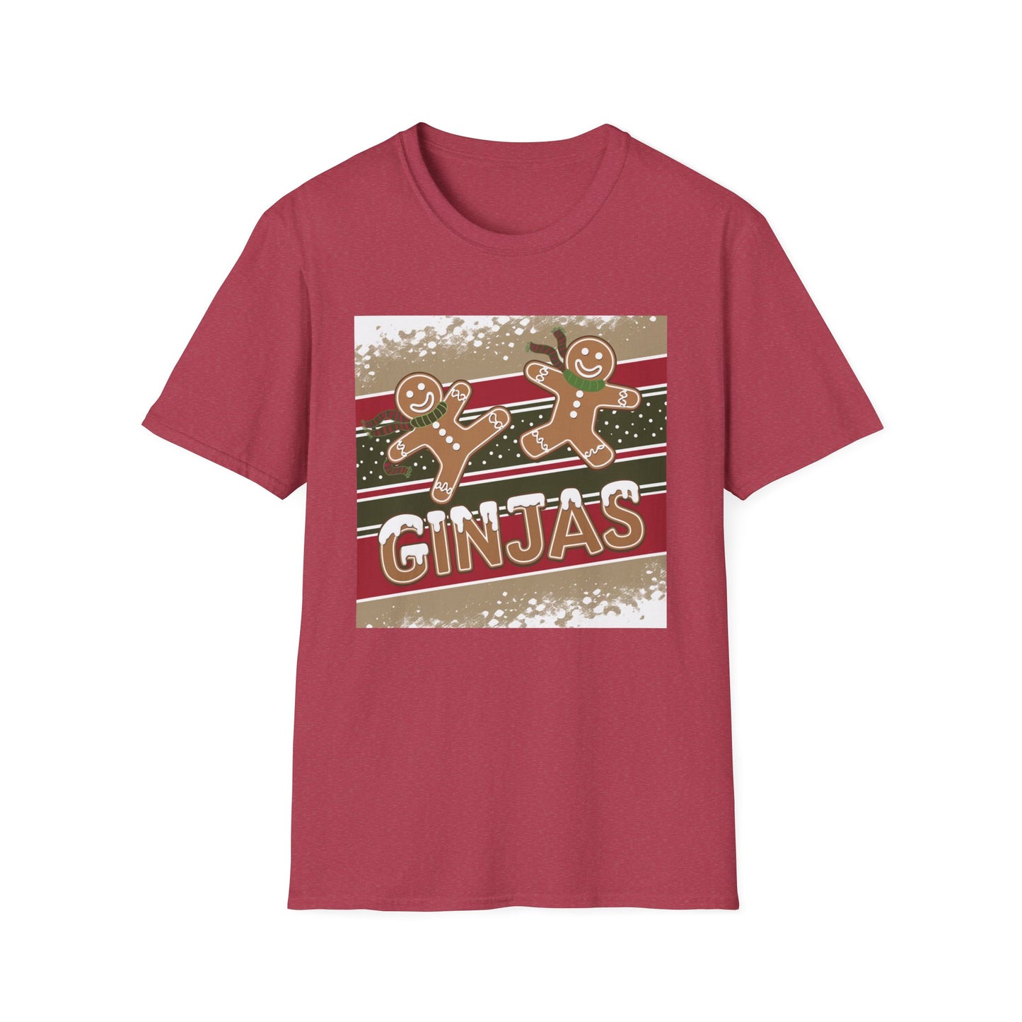 Festive Gingerbread Unisex T-Shirt, Holiday Tee, Christmas Gift, Cozy Shirt, Winter Apparel, Fun Gift Idea