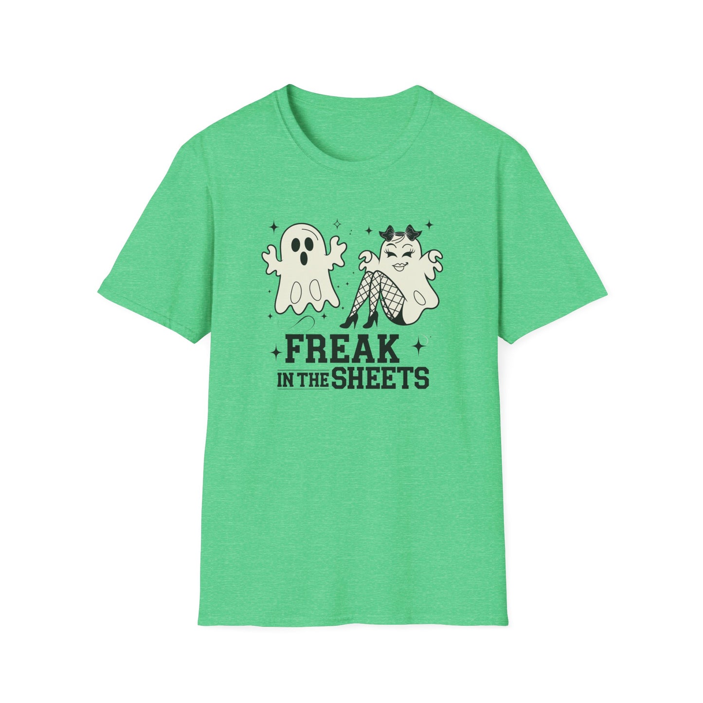 Freak in the Sheets Unisex T-Shirt, Funny Halloween Tee, Ghost & Witch Graphic Shirt, Spooky Season Apparel, Gift for Her