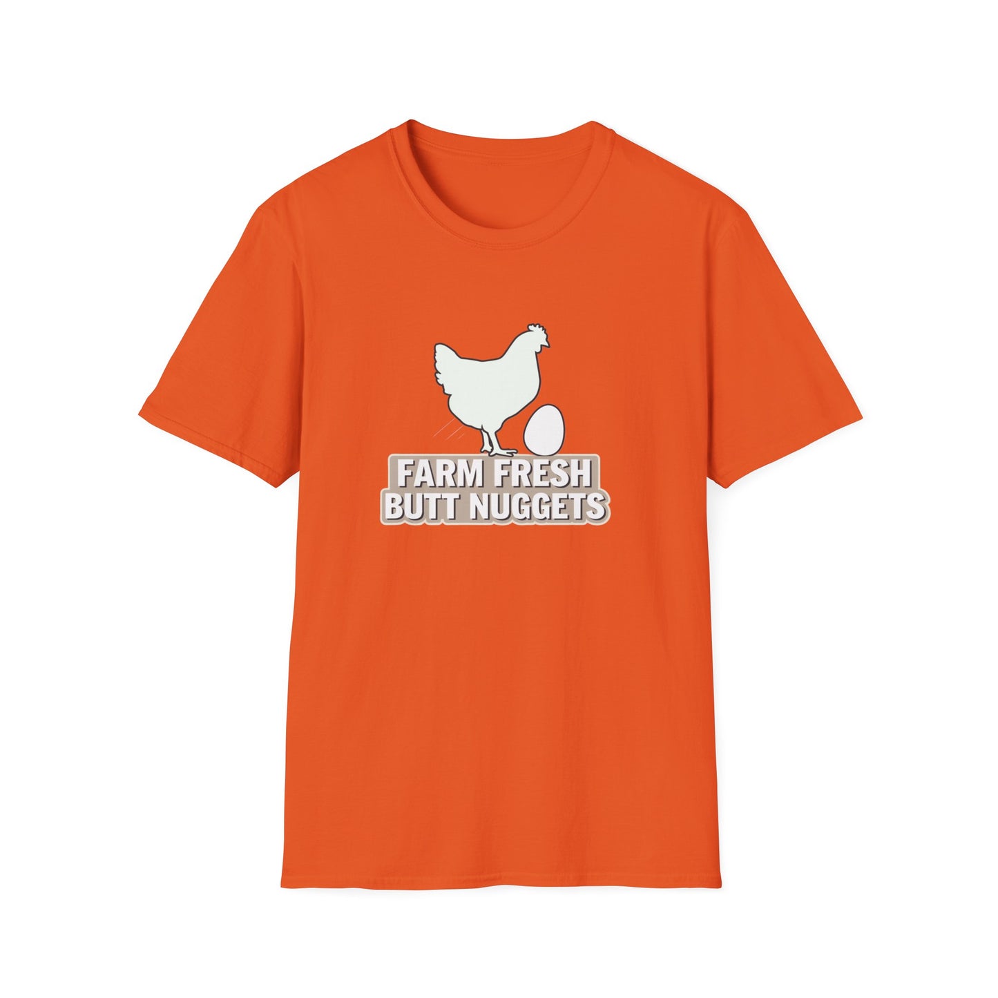 Farm Fresh Butt Nuggets Unisex T-Shirt - Fun Chicken Graphic Tee