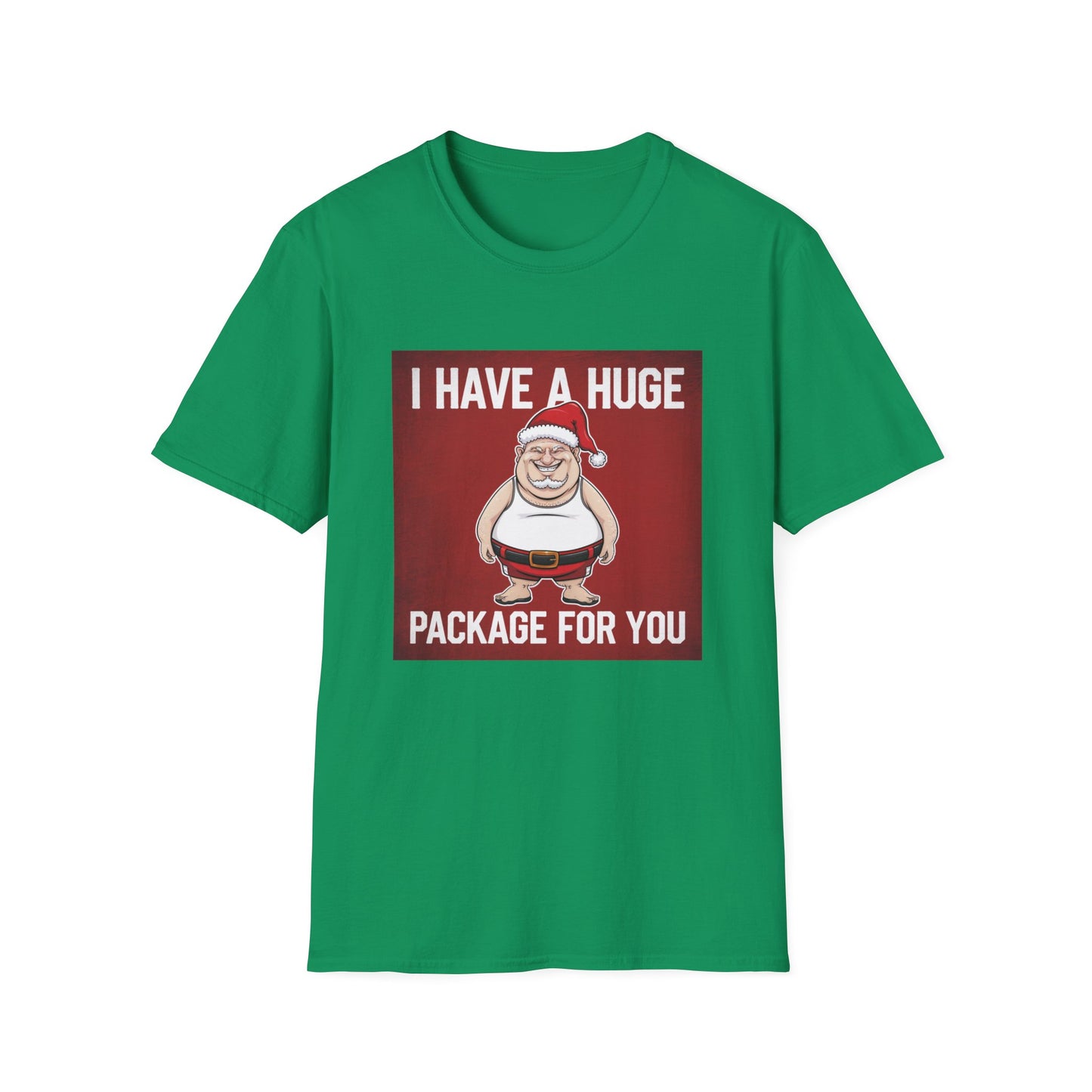 Festive Humor Unisex Softstyle T-Shirt, Funny Christmas Gift, Holiday Apparel, Santa Graphic Tee, Gifts for Him and Her