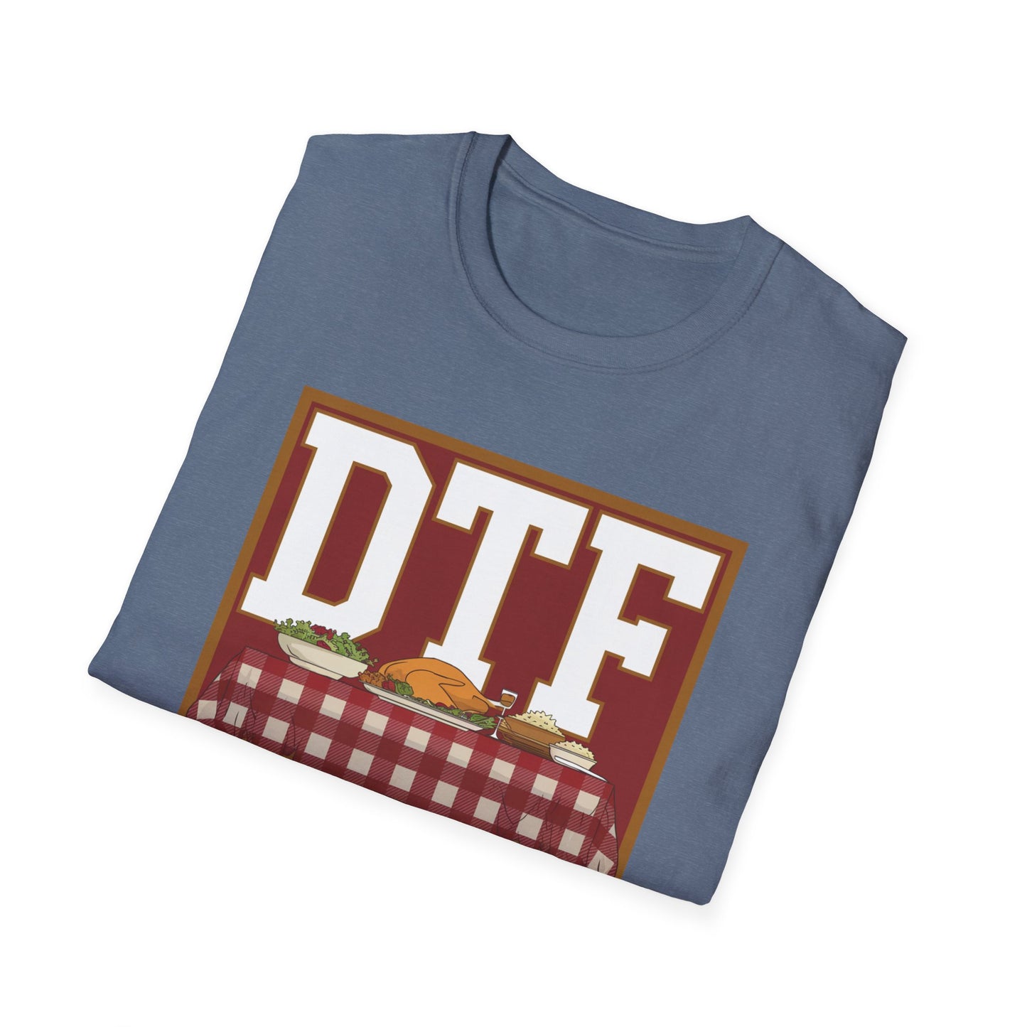 DTF Down to Feast Unisex Softstyle T-Shirt - Perfect for Food Lovers and Parties