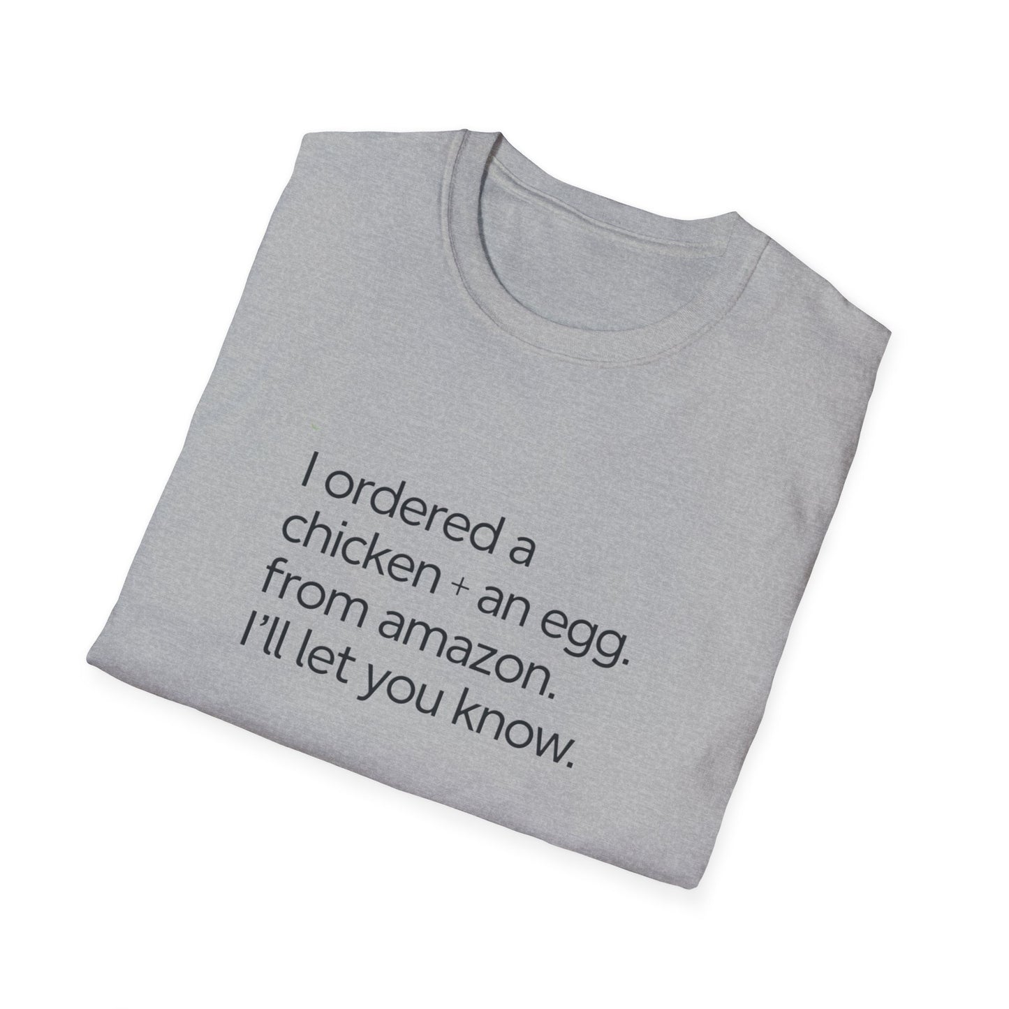 Funny Chicken & Egg Unisex Softstyle T-Shirt - Perfect Gift for Food Lovers