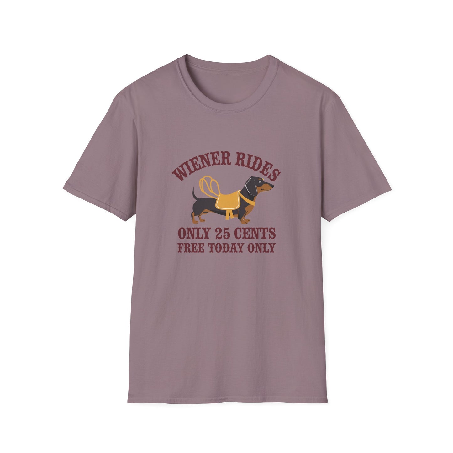 Humorous Wiener Rides Unisex T-Shirt - Fun Gift for Dog Lovers