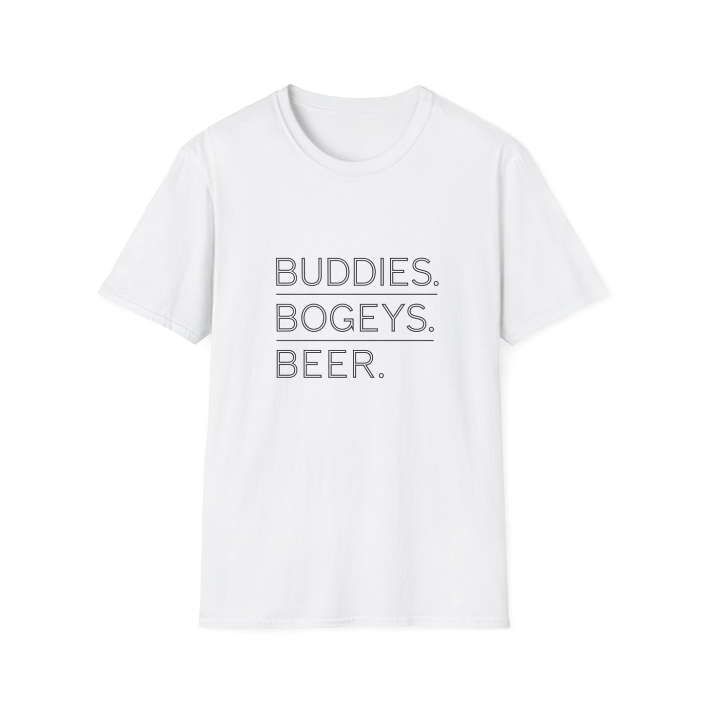 Buddies, Bogeys, Beer Unisex Softstyle T-Shirt
